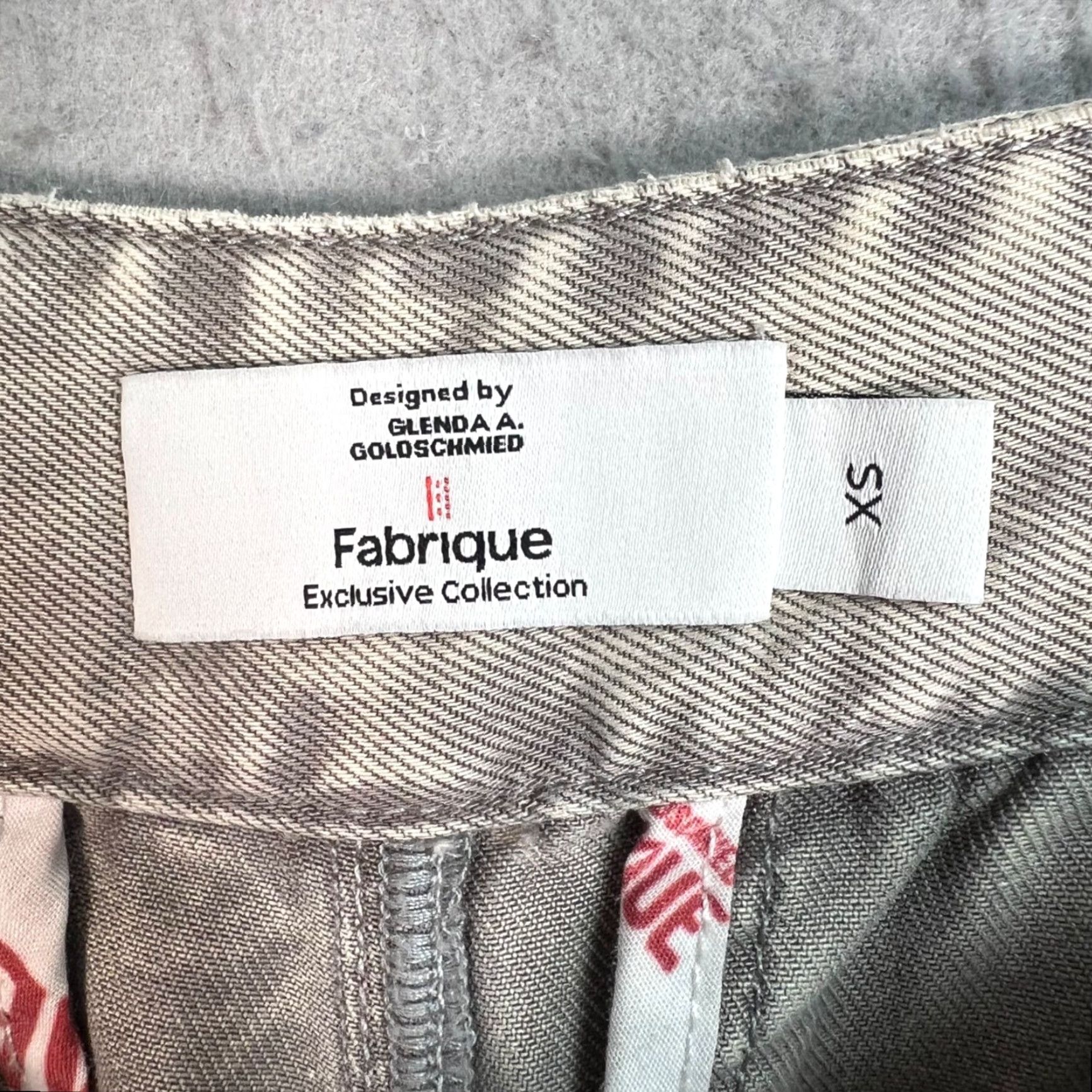 Vintage Fabrique Cargo Pants Womens XS Grey High-Waisted Lightweight Lyocell Wide-Leg Pant Size 26" / US 2 / IT 38 - 4 Thumbnail