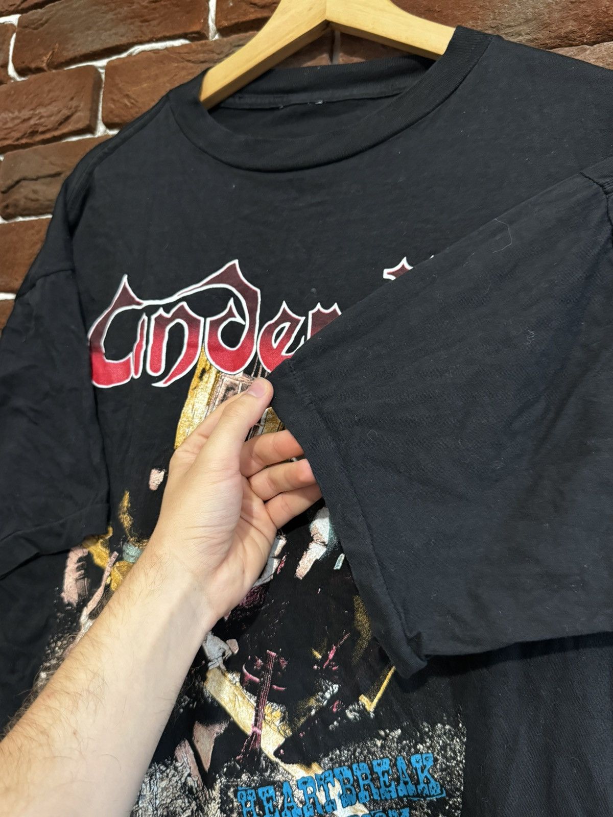 Band Tees Rare 90s Cinderella T-shirt Vintage 1991 Euro Tour Metal XL Size US XL / EU 56 / 4 - 6 Thumbnail