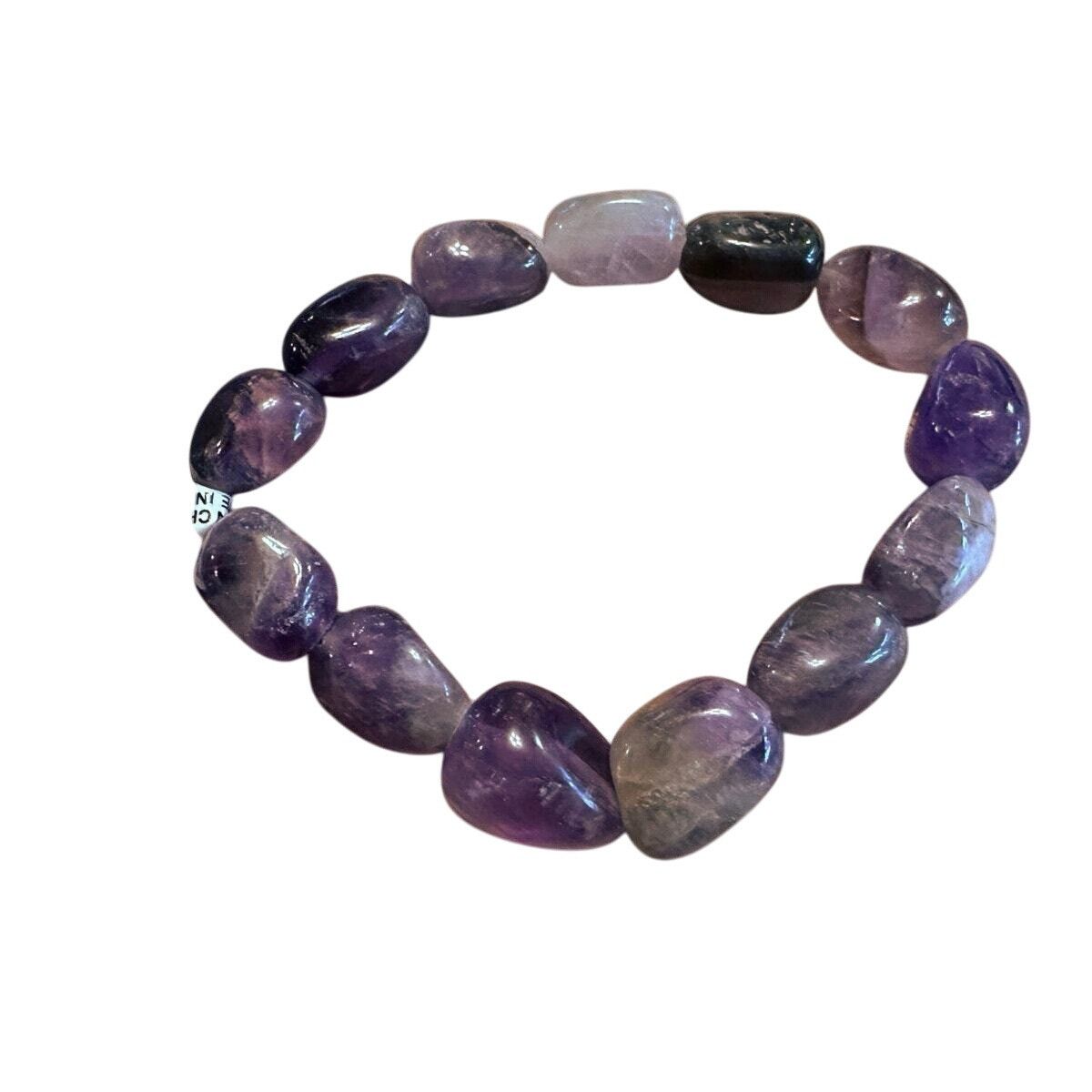 Free People Free People Ariana Ost Real Polished Amethyst Beaded Bracele Size ONE SIZE - 1 Thumbnail