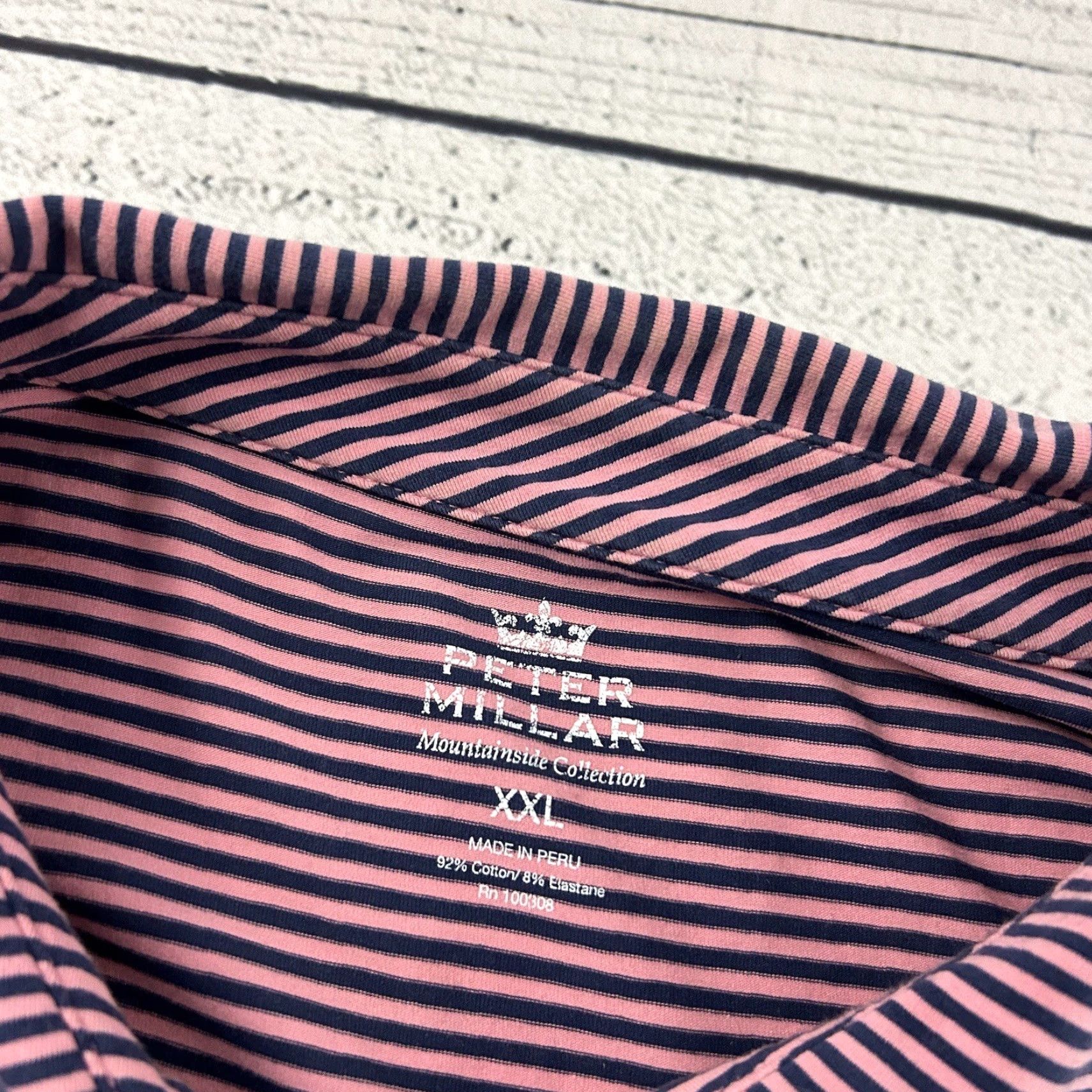 Peter Millar Peter Millar Mountainside Collection Short Sleeve Golf Polo Shirt Mens XXL Pink Shirt Size US XXL / EU 58 / 5 - 3 Thumbnail