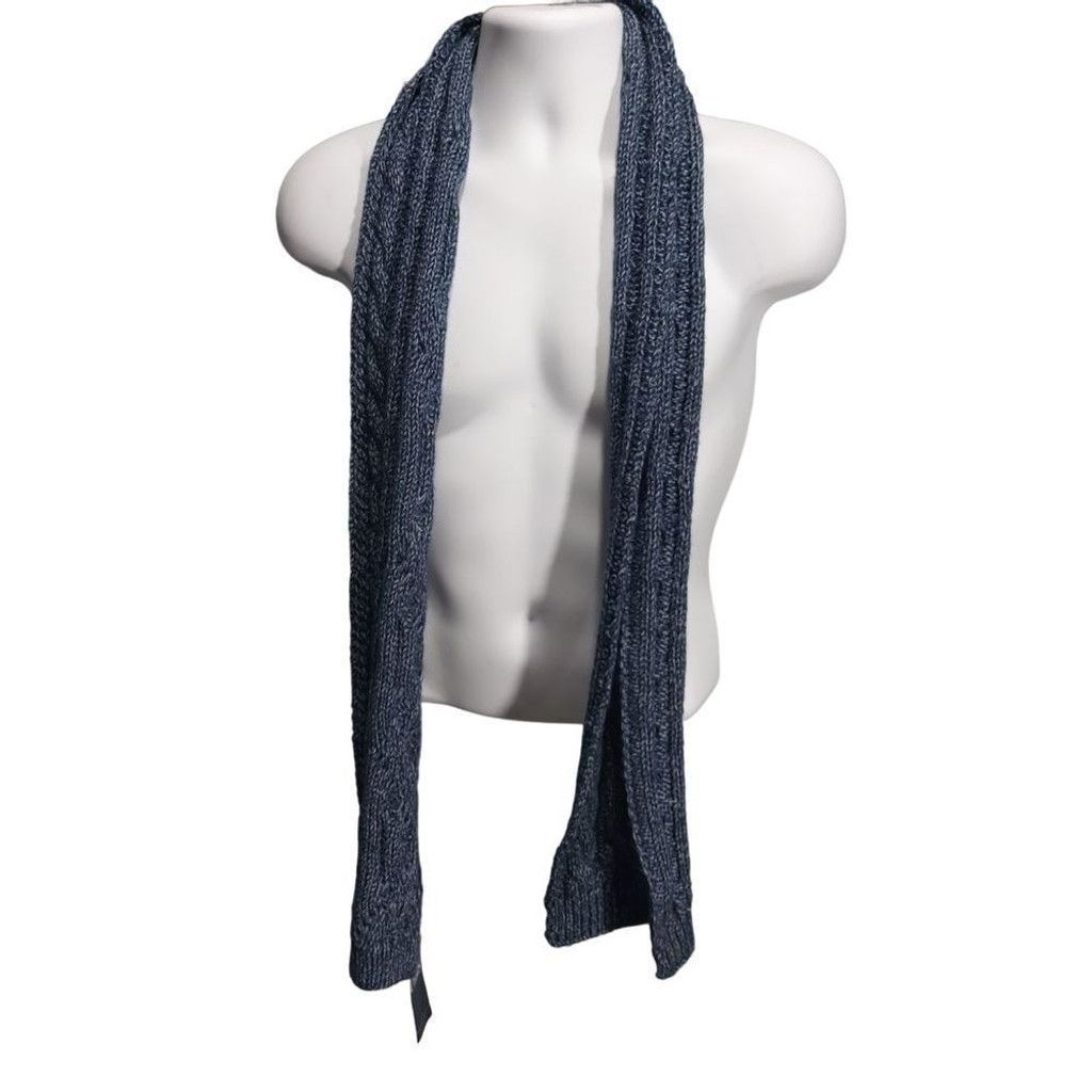 Chaps Ralph Lauren Men's Chaps knitted blue scarf Size ONE SIZE - 2 Thumbnail