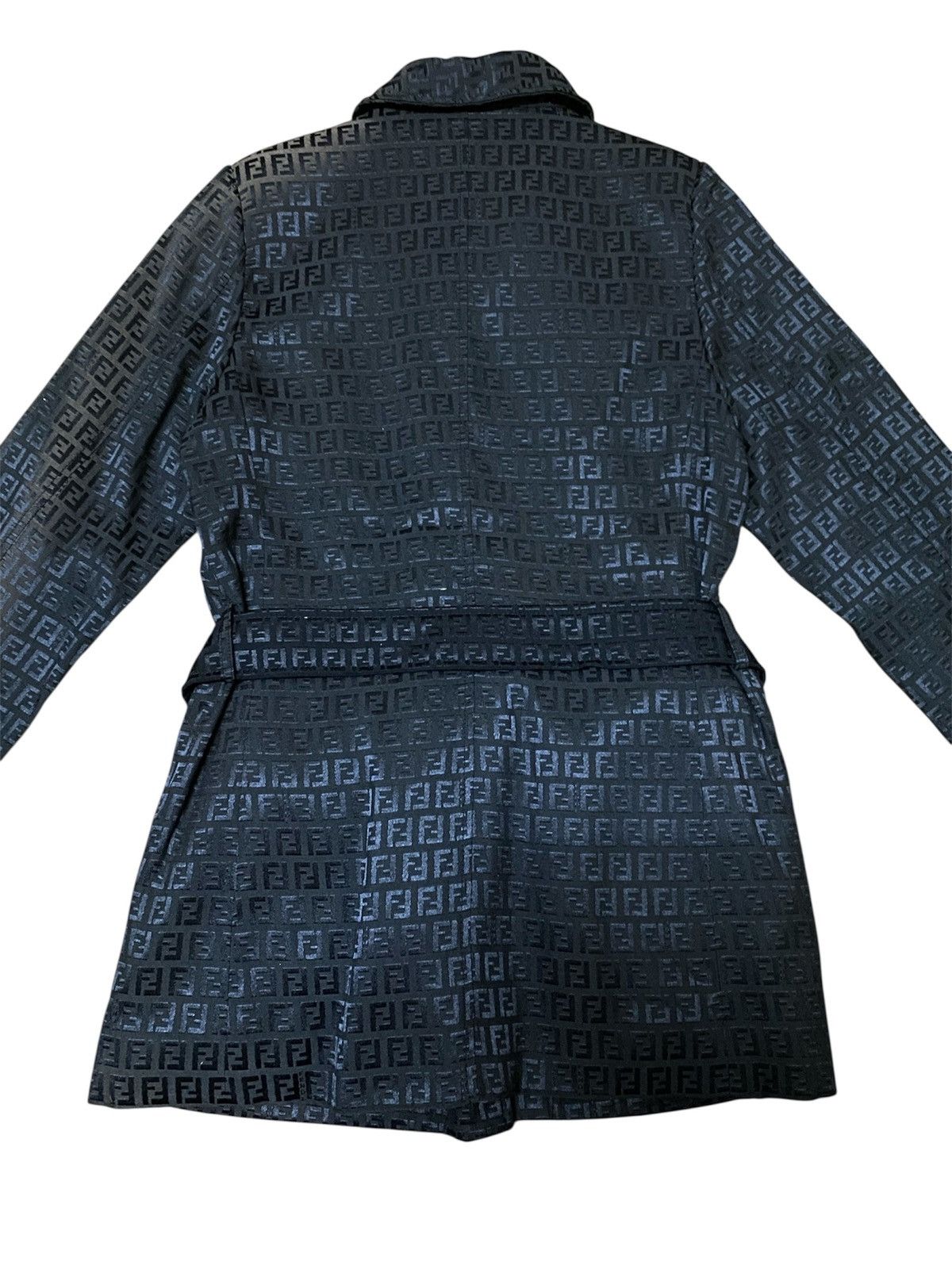 Fendi Fendi Monogram Pattern FF Logo Belted Jacquard Trench Coat Size S / US 4 / IT 40 - 5 Thumbnail