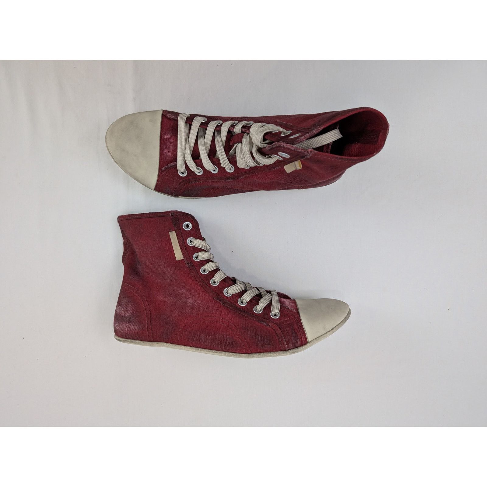 o1rshd1 Paris Ultraflat Canvas Recycled Sneakers in Red