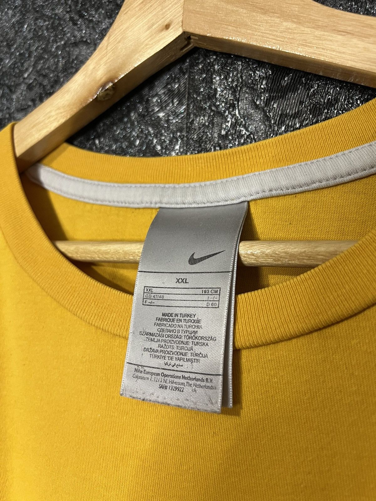 Nike × Vintage Vintage Nike T Shirt Big Central Logo Swoosh Orange Y2K Size US XL / EU 56 / 4 - 4 Thumbnail