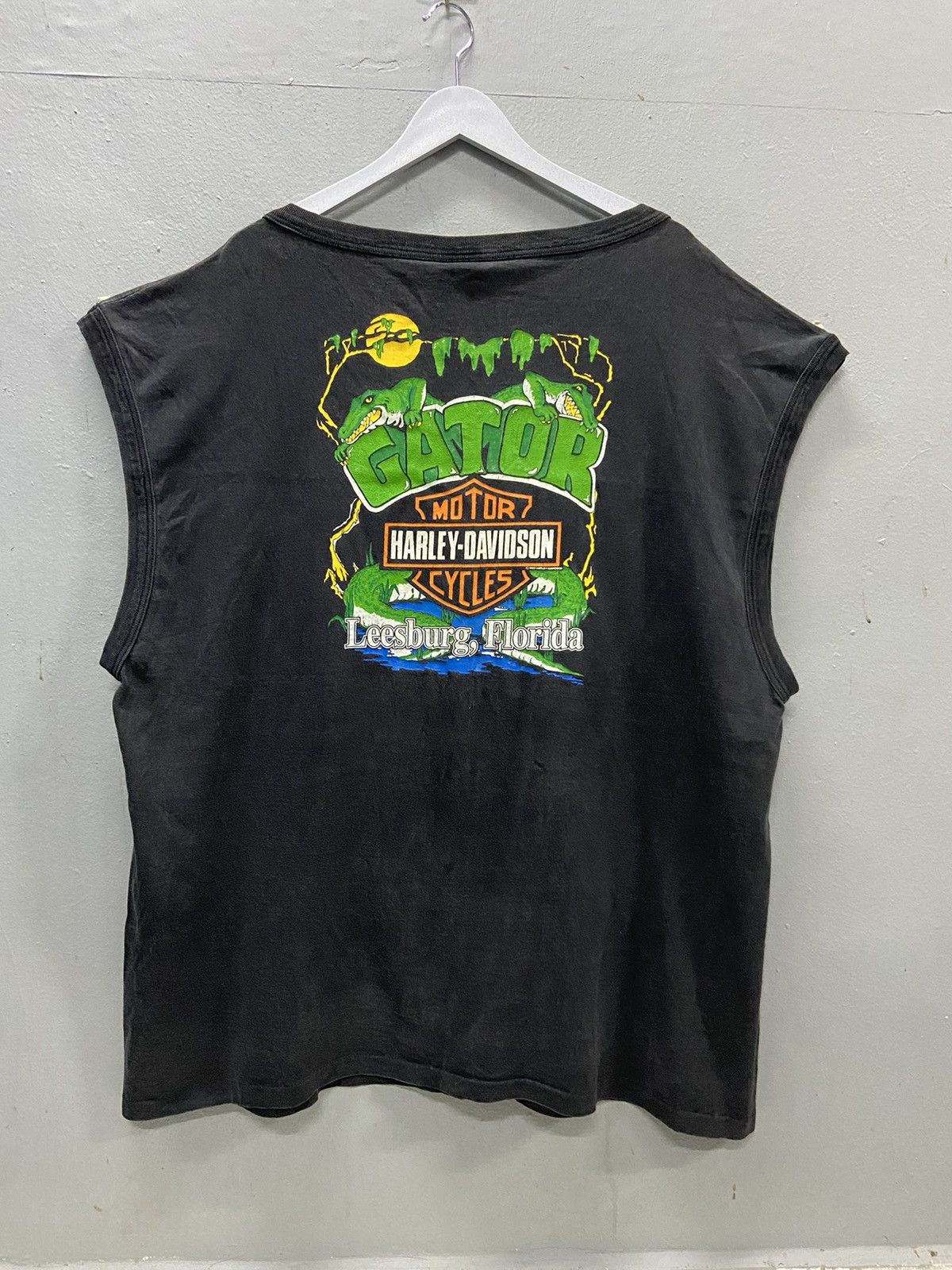 Harley Davidson VINTAGE HARLEY DAVIDSON 80’s VENOM GATOR MUSCLE TEE Size US XXL / EU 58 / 5 - 4 Thumbnail