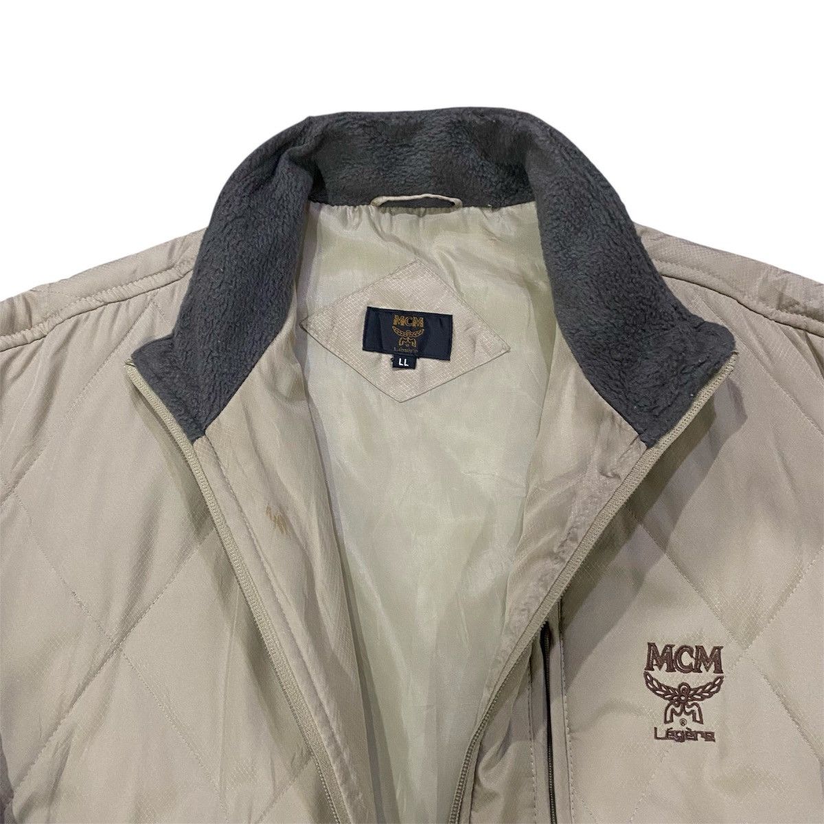 MCM Vintage MCM Zipper Light Jacket Quilted Beige Size US L / EU 52-54 / 3 - 8 Thumbnail