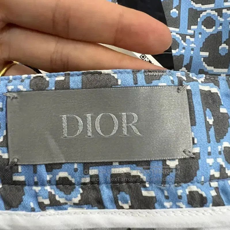 Dior Dior Blue Silk Logo Men’s Shorts . Size US 30 / EU 46 - 3 Thumbnail