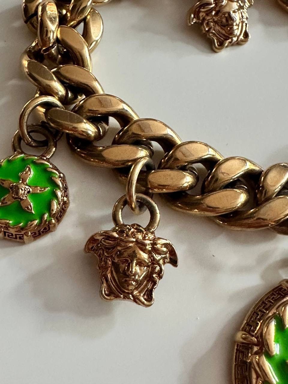 Versace Versace Bracelet Medusa Logo Green Star Fish Gold Auth Size ONE SIZE - 3 Thumbnail