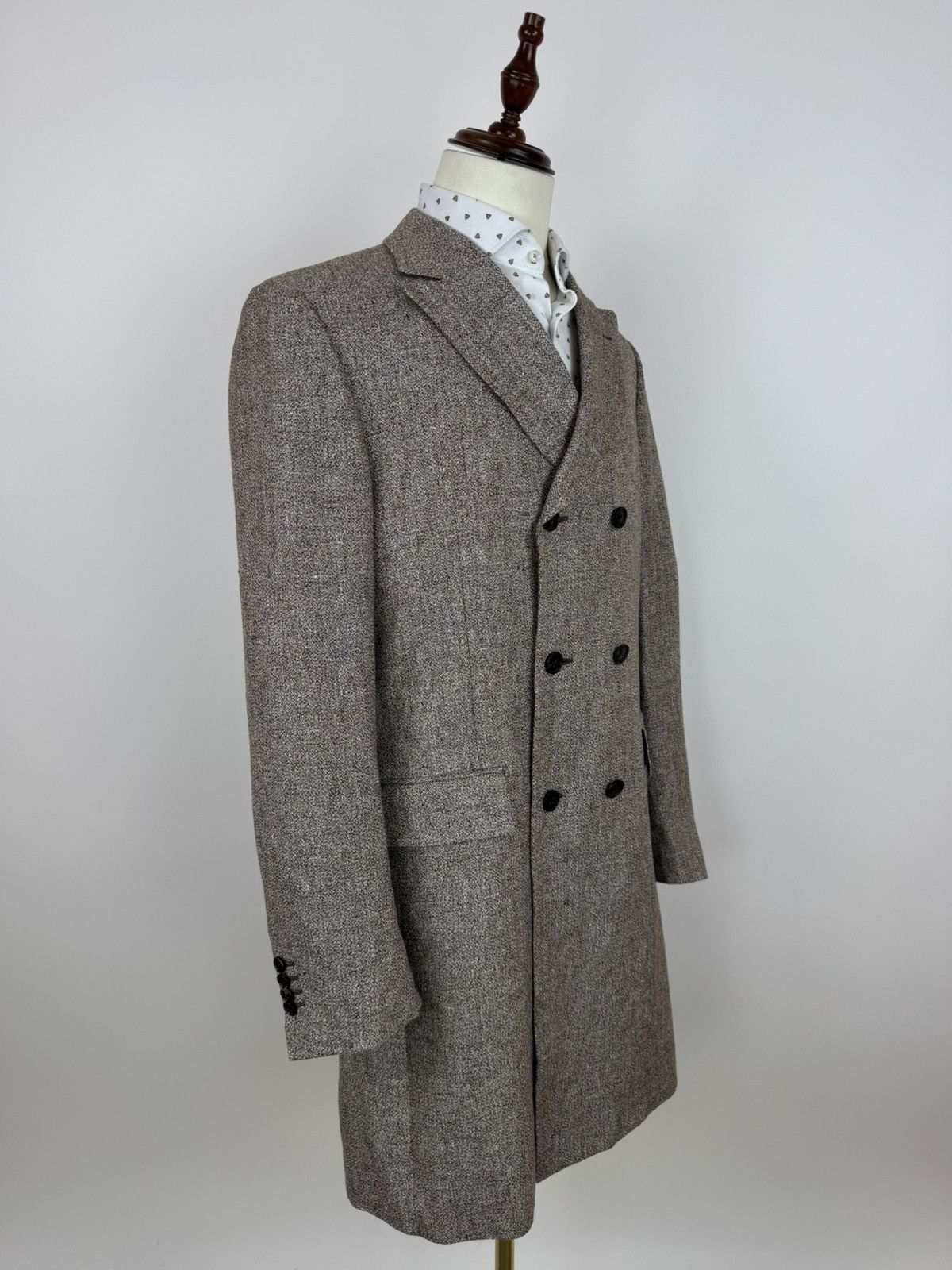 Suitsupply Suitsupply Linen Brown double-breasted coat Mens size 44L Size US XL / EU 56 / 4 - 6 Thumbnail