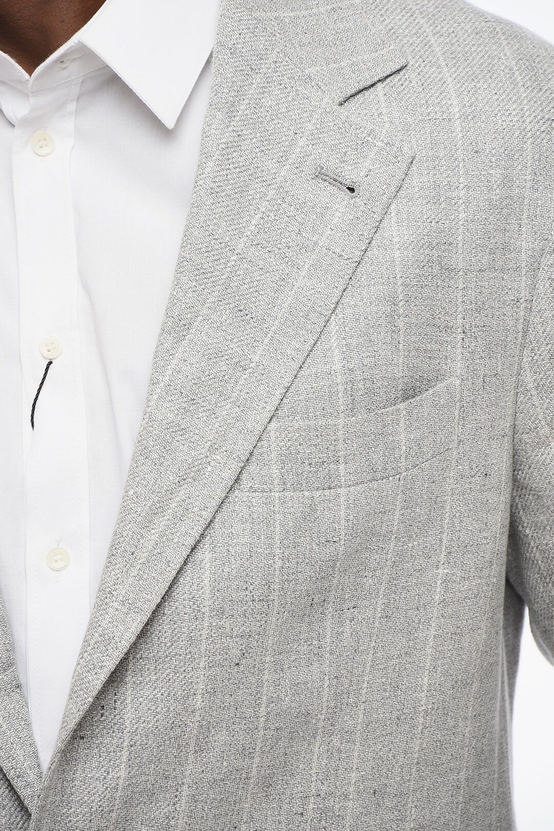 Brunello Cucinelli og1mm0725 Multipocketed Pinstriped Linen Blend Suit in Grey Size US S / EU 44-46 / 1 - 3 Thumbnail
