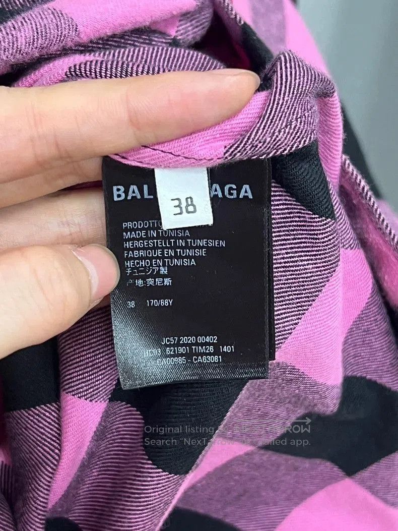 Balenciaga Balenciaga Pink Plaid Flannel Shirt. Size US S / EU 44-46 / 1 - 4 Thumbnail