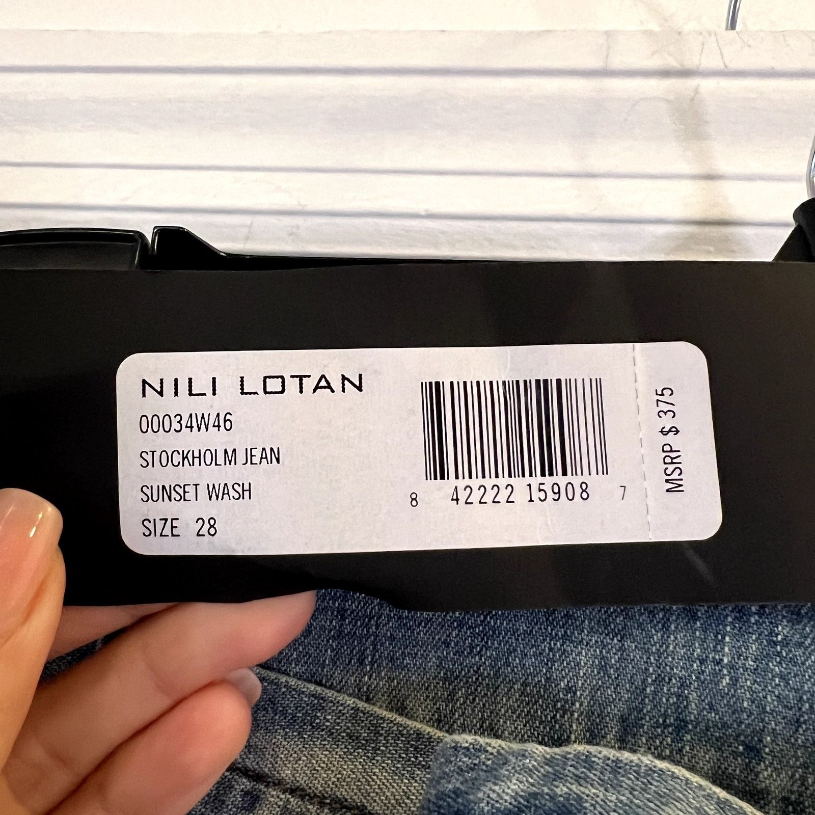 Nili Lotan Nili Lotan Stockholm Jean Sunset Wash Size 28 NWT 100% Size 28" / US 6 / IT 42 - 3 Thumbnail