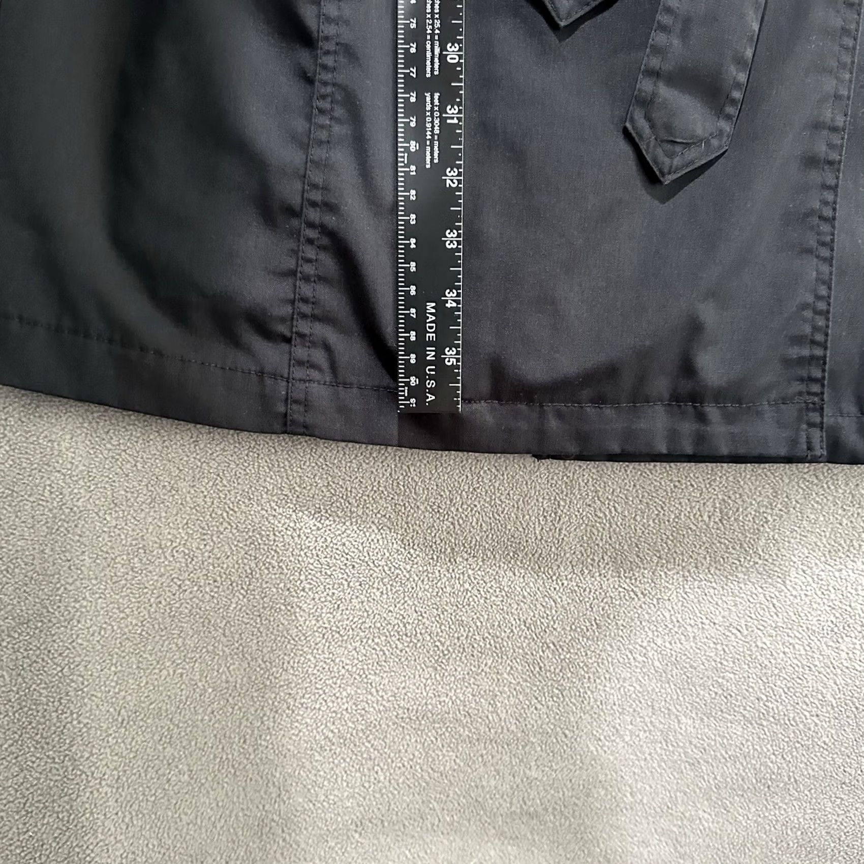 Merona Merona Trench Coat Womens Large Black Double Breasted Belted Water Repellent EUC Coat Size L / US 10 / IT 46 - 8 Thumbnail