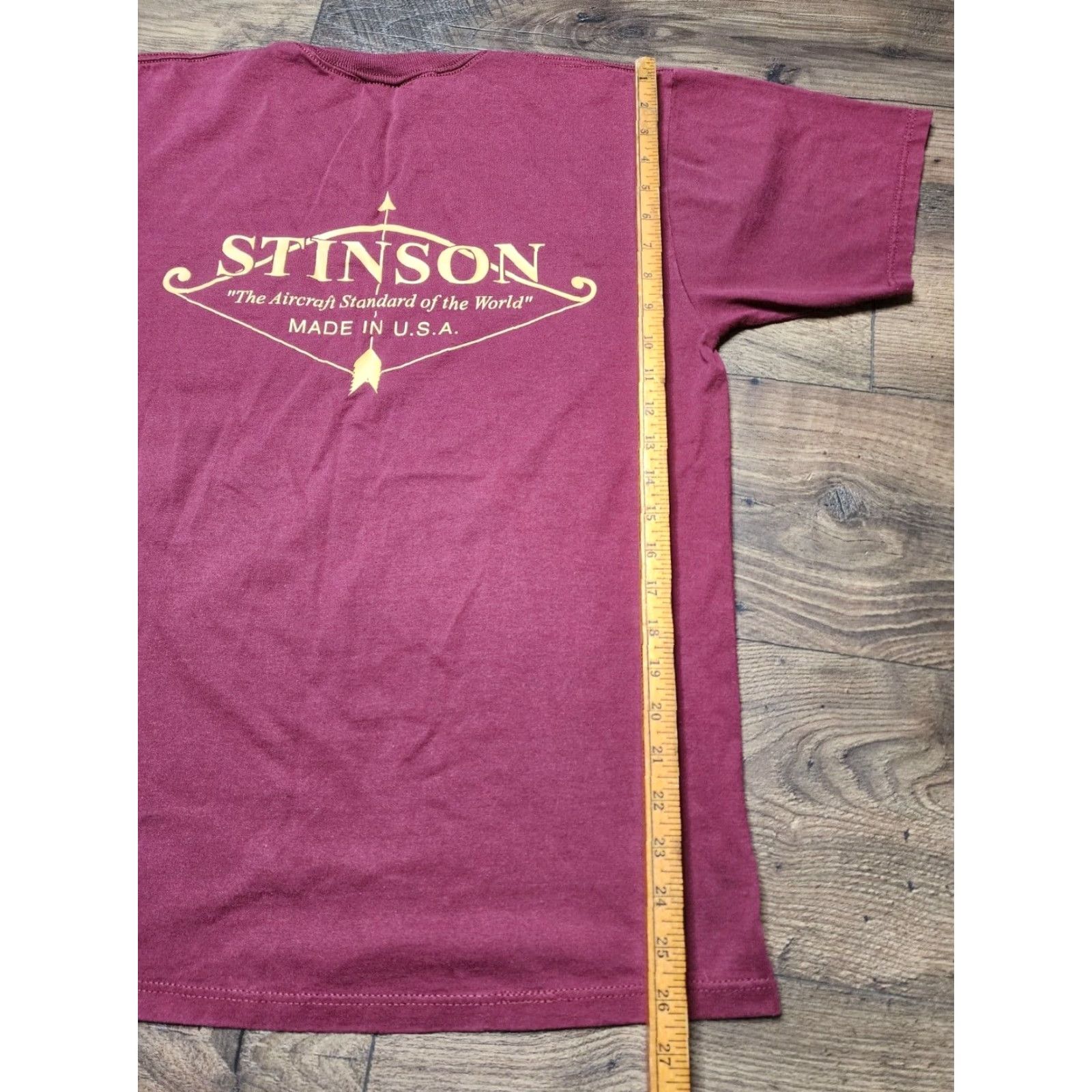 Jerzees VINTAGE Jerzees Mens Large Red Aviation T Shirt Embroidered Plane Graphic Size US L / EU 52-54 / 3 - 3 Thumbnail