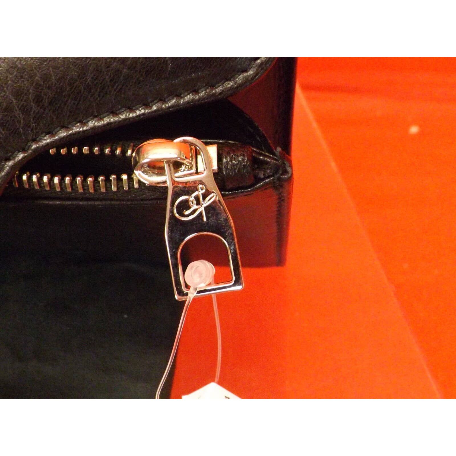 BLACK TEXTURE LEATHER PS11 CONTINENTAL CLUTCH WALLET $685