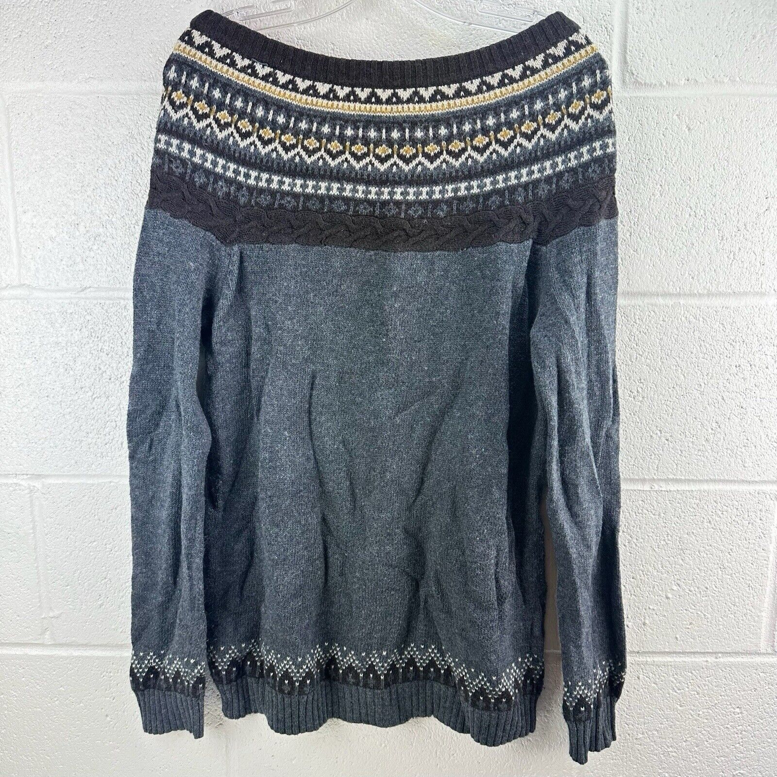 Bcbgmaxazria BCBG Maxazria Vintage Fair Isle Jumper Gray Lambswool XS/S Size XS / US 0-2 / IT 36-38 - 1 Thumbnail