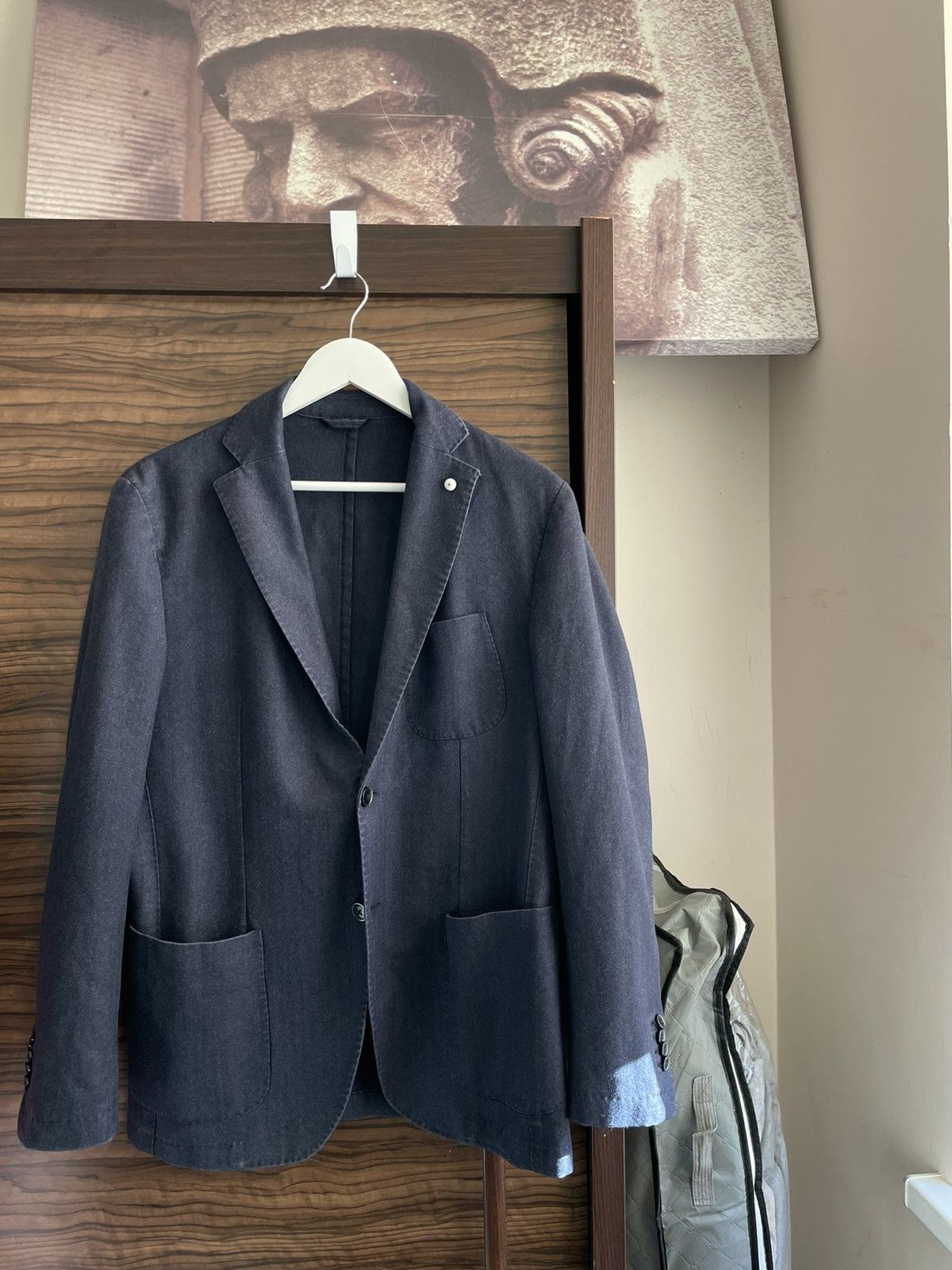 L.B.M. 1911 Lubiam LBM 1911 Unstructured Wool Blazer, Navy Size 50R - 2 Thumbnail