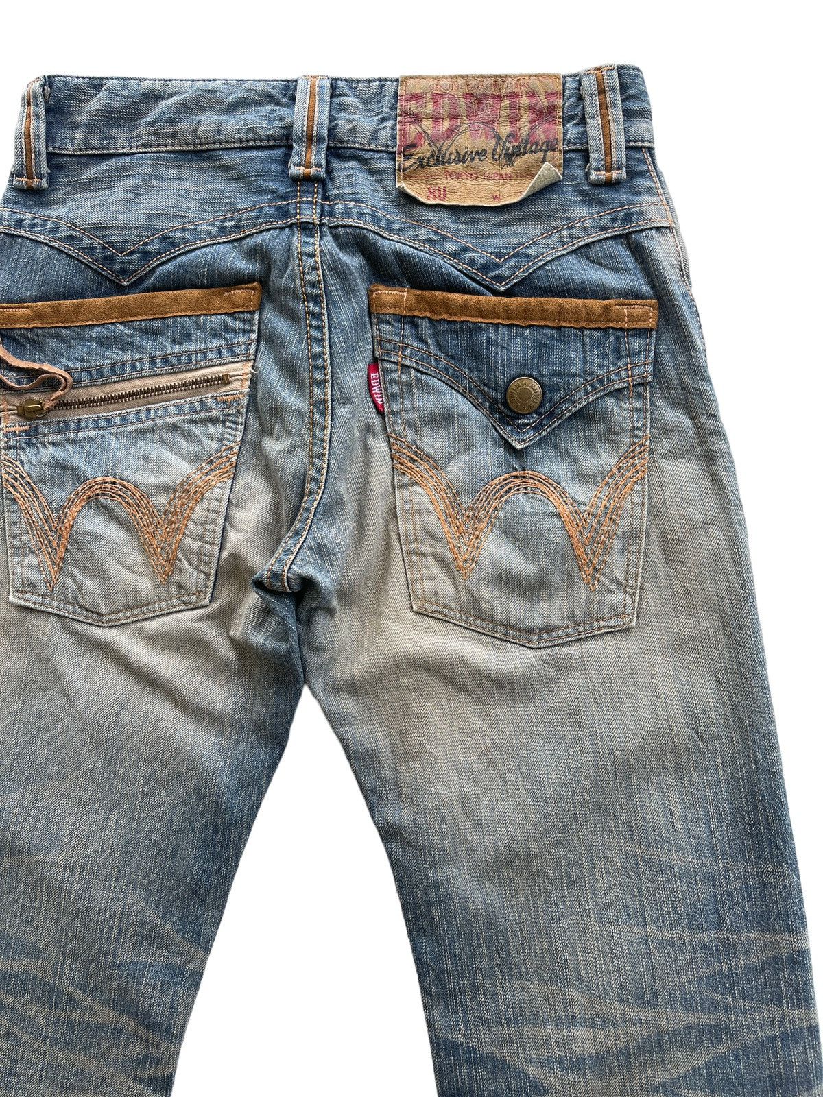 Japanese Brand Vintage Edwin Washed Mud-Dyed Denim Size US 28 / EU 44 - 4 Thumbnail