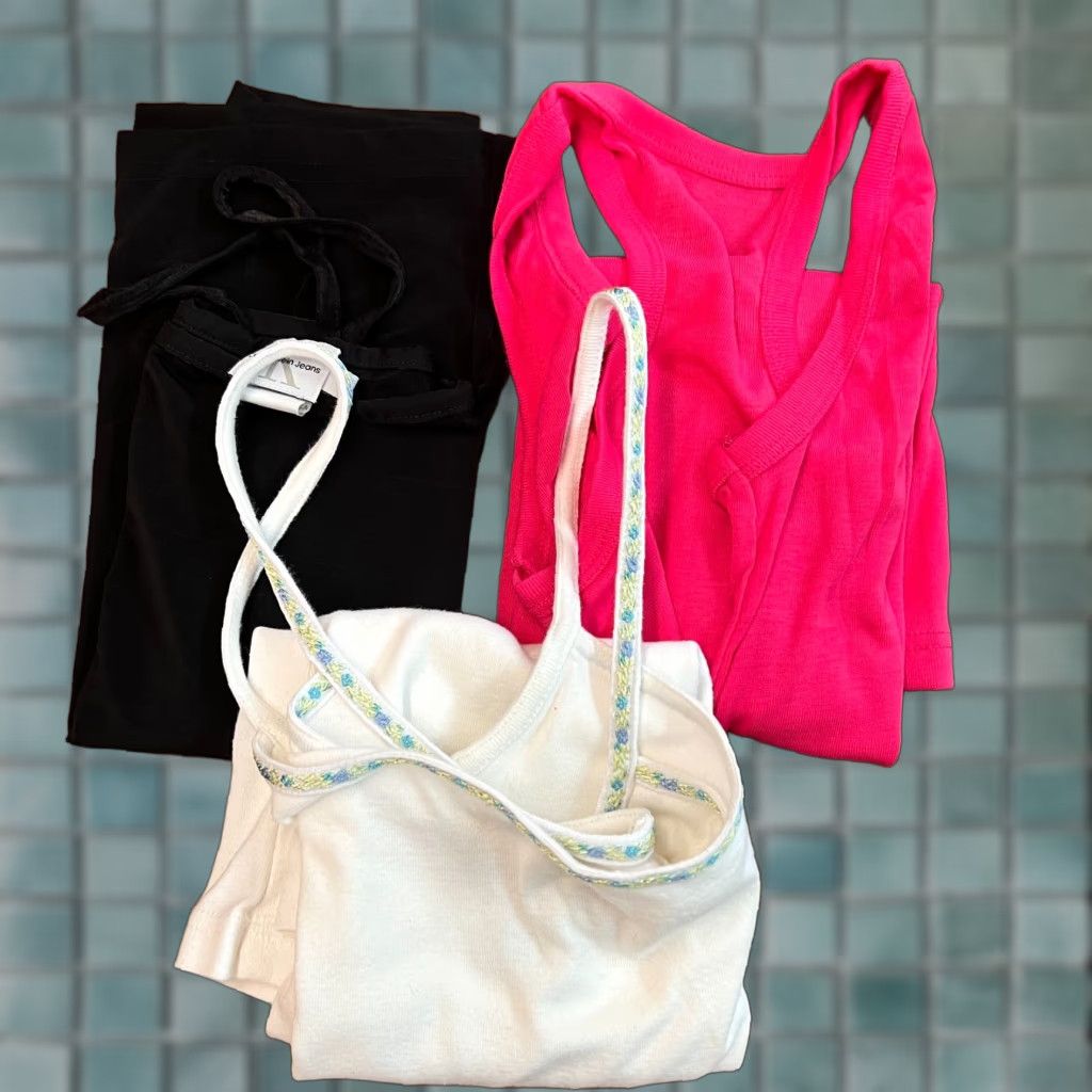 Eddie Bauer Pack of 3 Eddie Bauer & Calvin Klein Women's Multicolor Cotton Camisole Tank Tops Size M Size M / US 6-8 / IT 42-44 - 1 Thumbnail