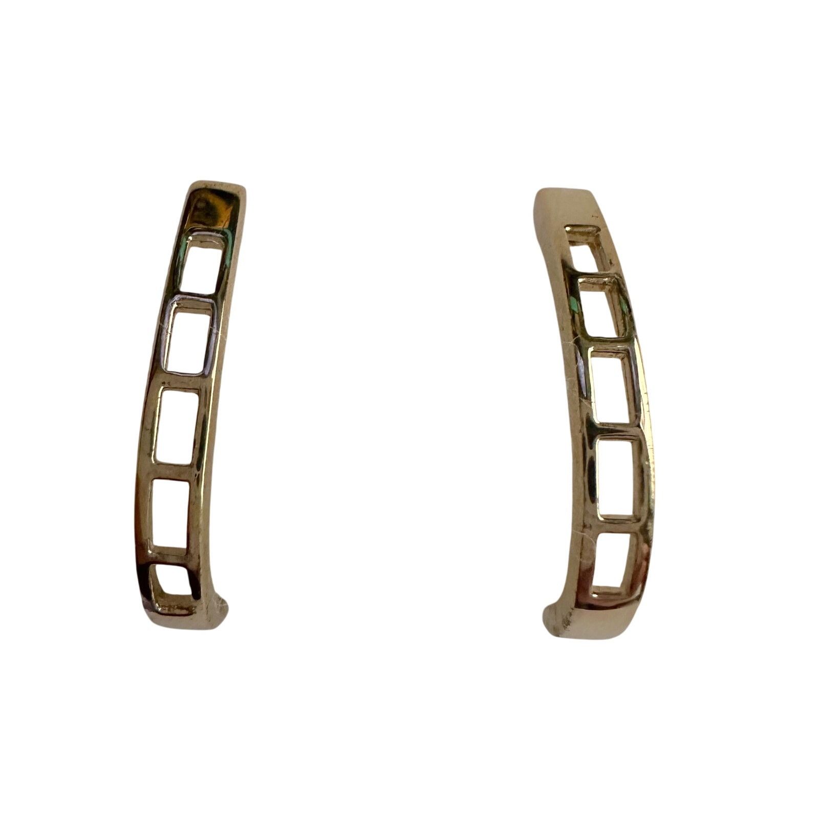 Other 1.00 Carat Natural Diamond Hoop Earrings Gold Plate Sterling Size ONE SIZE - 4 Thumbnail