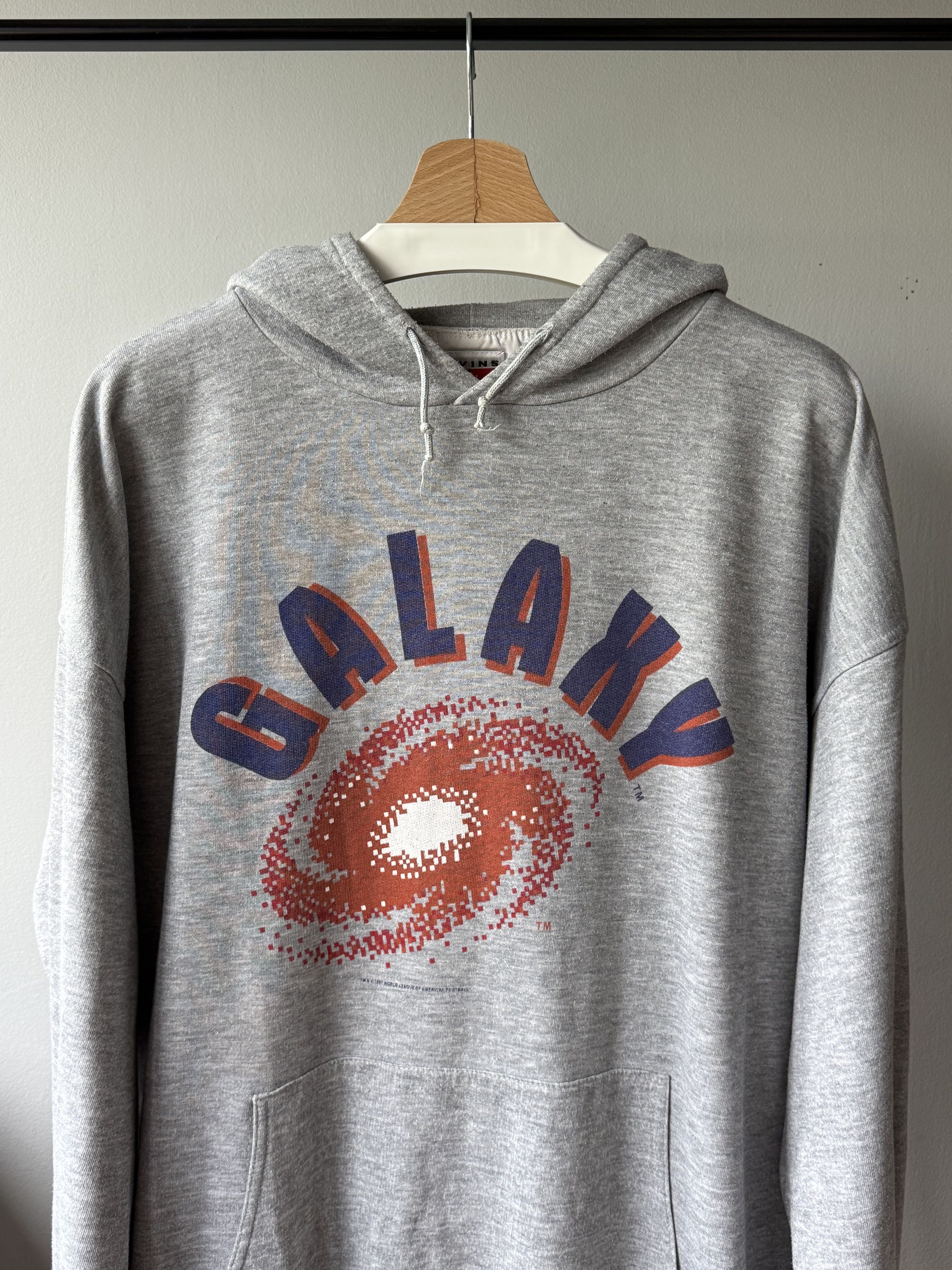 Vintage 1997 Frankfurt Galaxy Twins Apparel American Football Hoodie Size US L / EU 52-54 / 3 - 3 Thumbnail