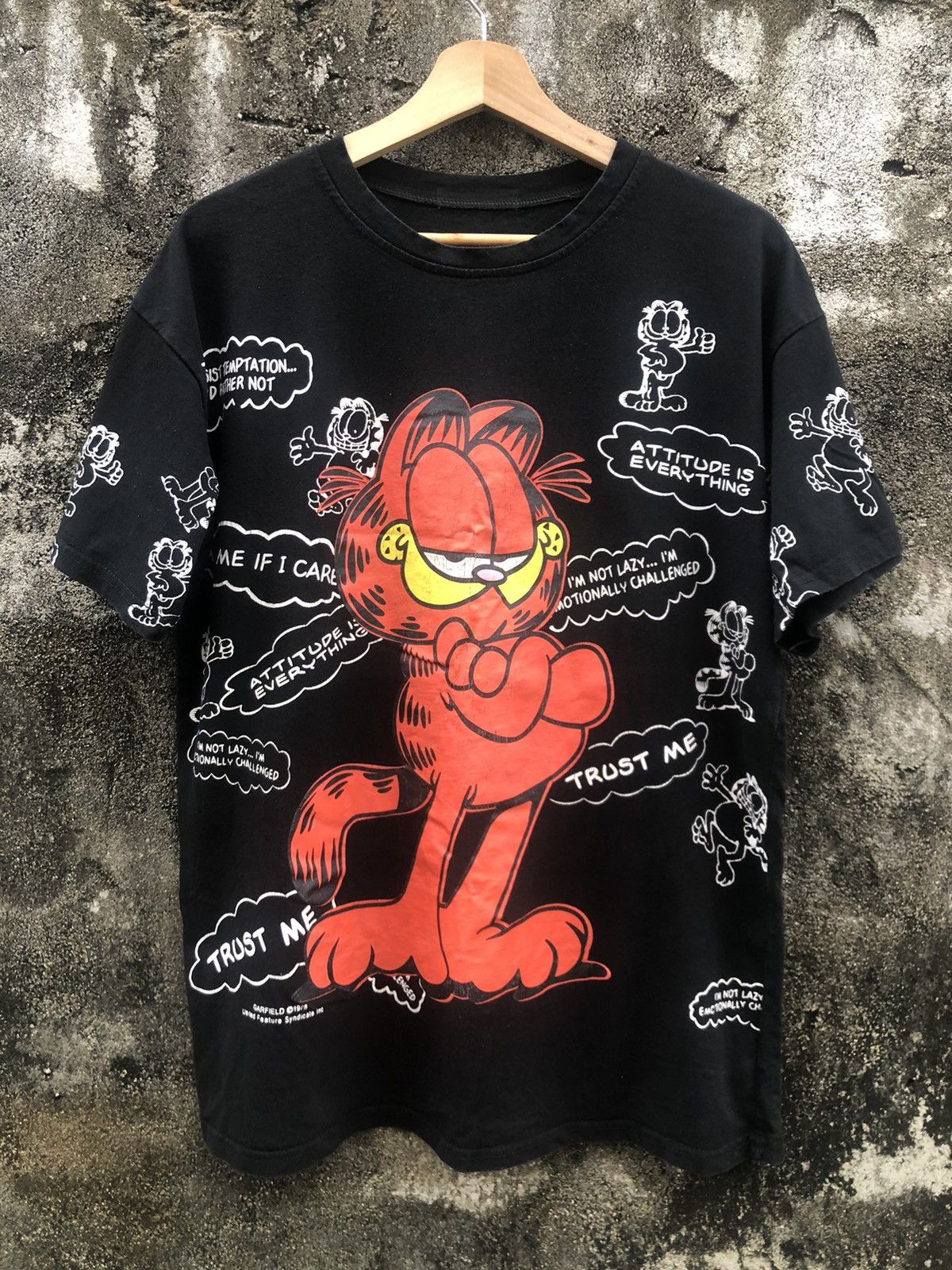 Cartoon Network × Vintage Vintage 90s Garfield OverPrint Promo Tv Tee Size US L / EU 52-54 / 3 - 1 Thumbnail