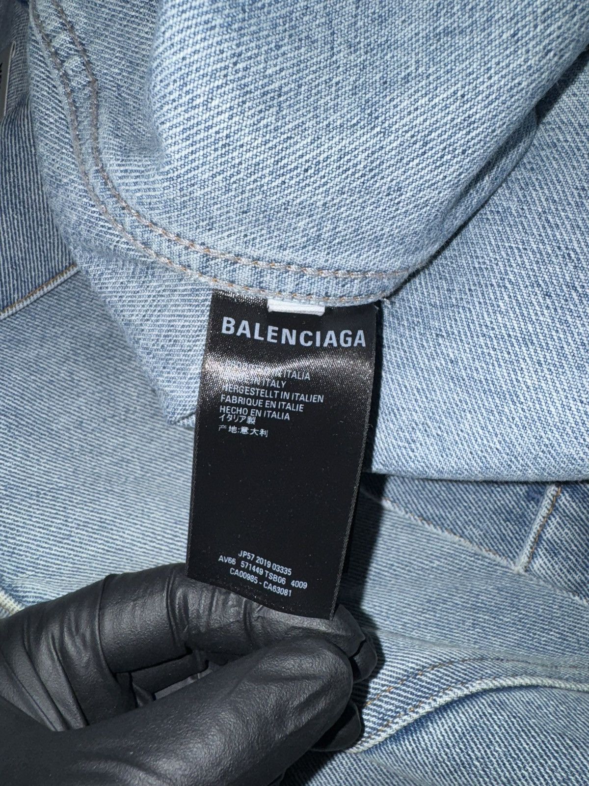 Balenciaga BALENCIAGA RHINESTONE DENIM JACKET Size US M / EU 48-50 / 2 - 6 Thumbnail