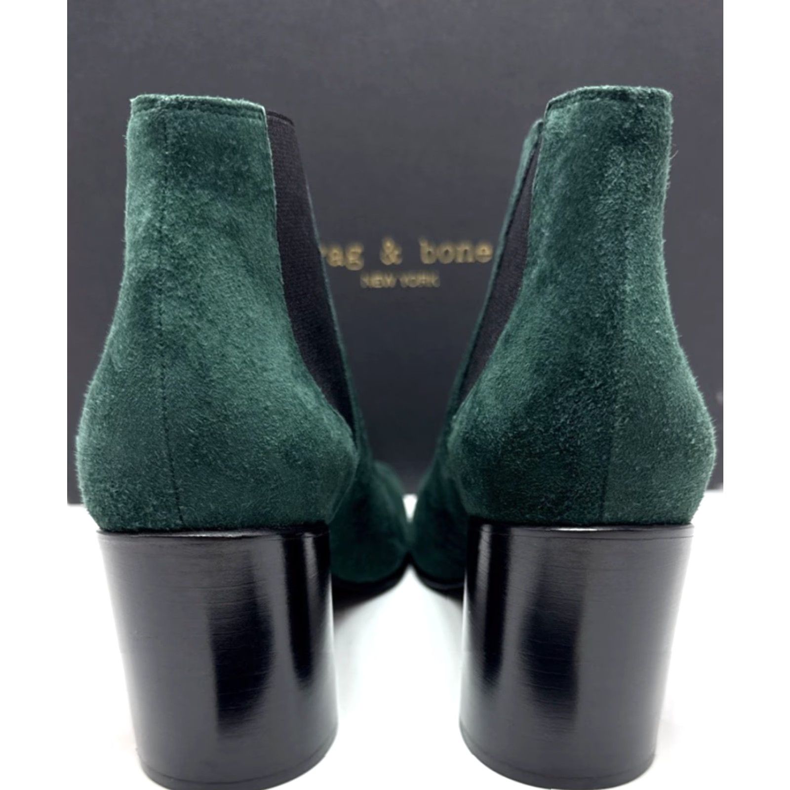 Rag & Bone Rag & Bone Aslen Boot Forest Green Suede Womens US 6.5 EU 36.5 Bootie Block Heel Leather Lining Ankle Slip-On Casual Vintage No Size US 7 / IT 37 - 4 Thumbnail