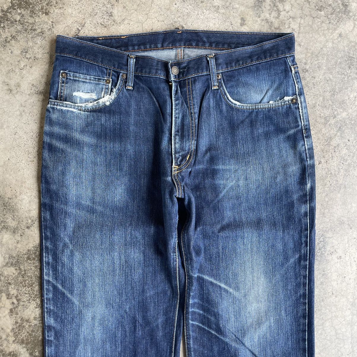 Edwin 🔥Vintage Edwin 404 Stoned Washed Ripped Distress Denim Jeans Size US 37 - 2 Thumbnail