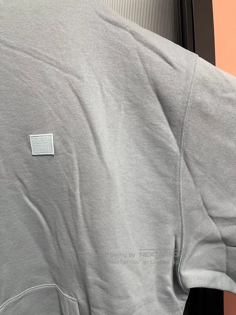 Acne Studios Acne Studios Smiley Logo Hooded Sweatshirt, Mint Blue Size US XL / EU 56 / 4 - 9 Thumbnail
