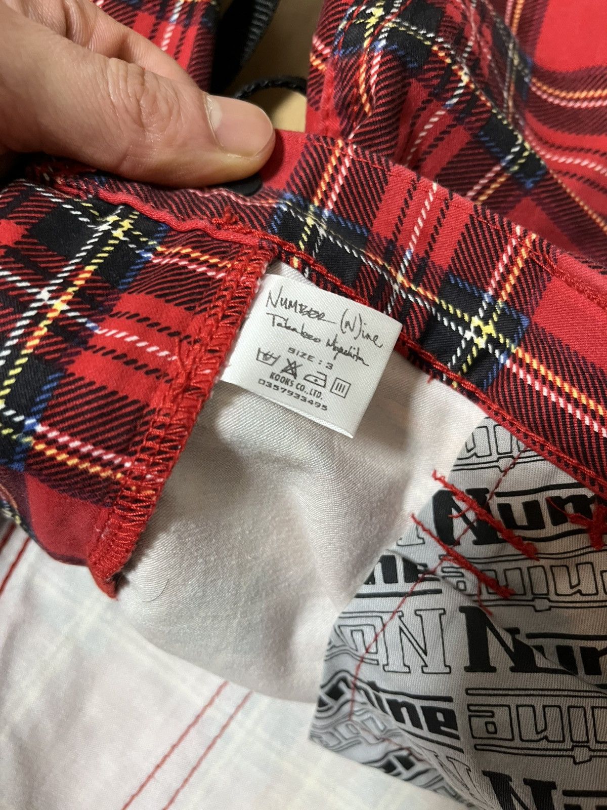 Number (N)ine Number (N)ine Archive Bondage Plaid Check Pants Size US 32 / EU 48 - 5 Thumbnail