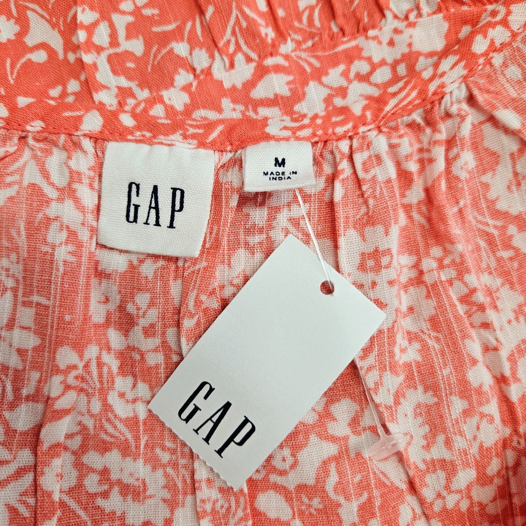 Gap Gap Womens Top Blouse Sleeveless Pink White Floral Cotton Blend M Size M / US 6-8 / IT 42-44 - 5 Thumbnail