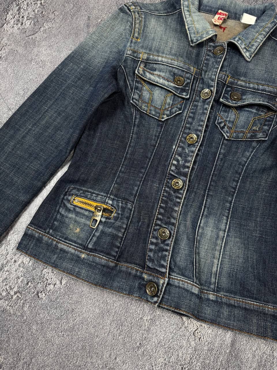 Miss Sixty Y2K Miss Sixty Faded Denim Jacket 2000s Glam Size M / US 6-8 / IT 42-44 - 5 Thumbnail