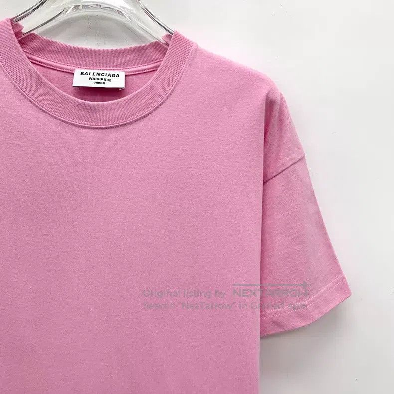 Balenciaga Balenciaga Pink logo letter printed cotton round neck shor Size US XS / EU 42 / 0 - 3 Thumbnail