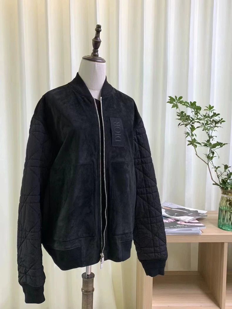 Dior Dior New Stitching Letter Logo Baseball Collar Suede Jacket Size US L / EU 52-54 / 3 - 6 Thumbnail