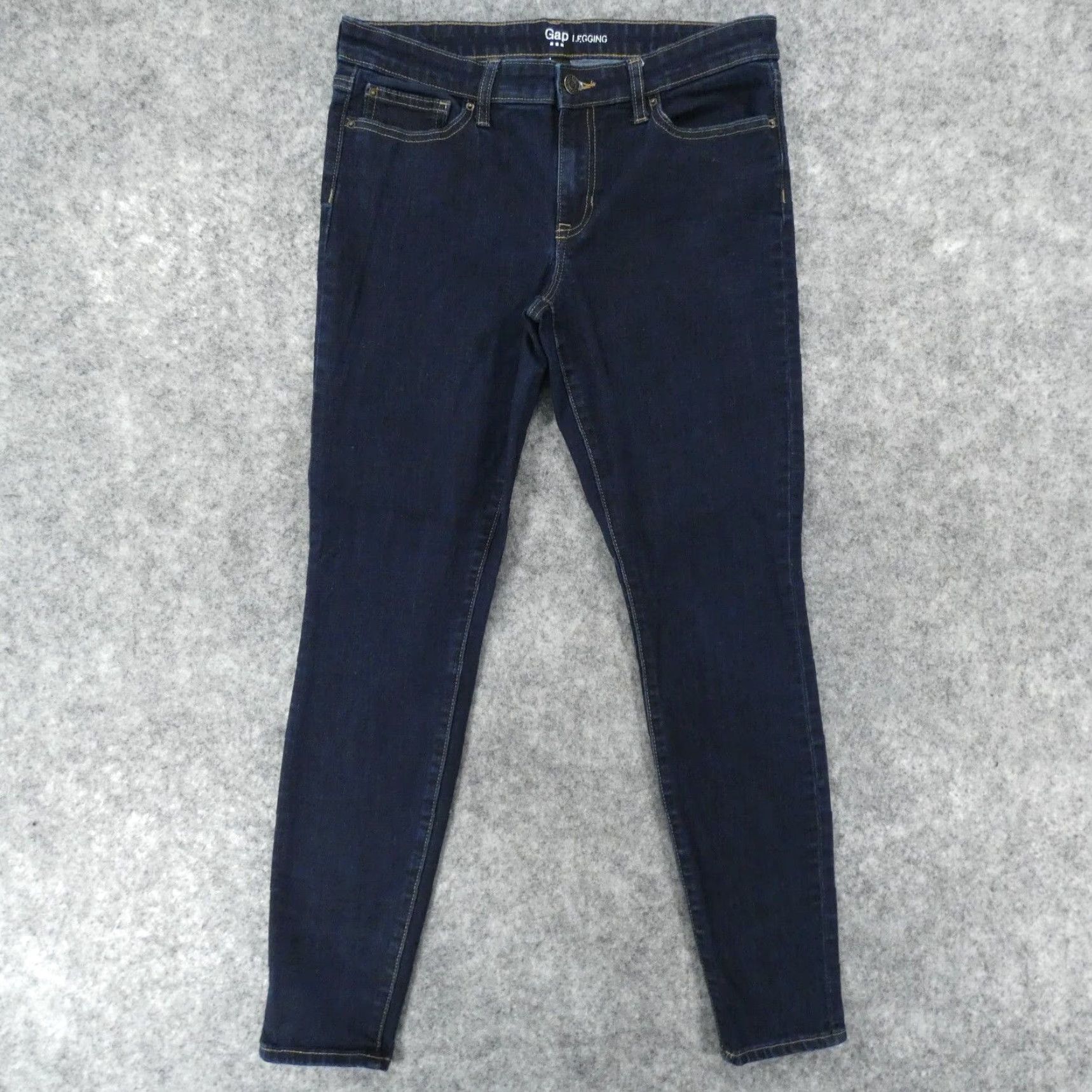 Gap Gap Jeans Womens Jeans Mid Rise 29 Dark Blue Stretch Jegging Legging Size 29" - 2 Thumbnail