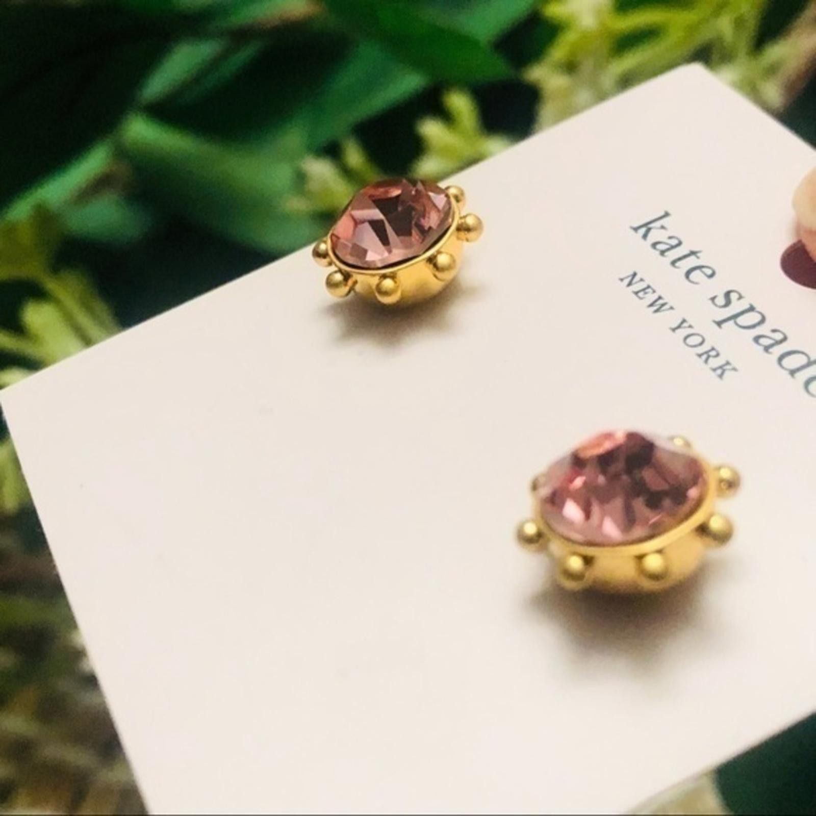Kate Spade Kate Spade Pink Crystal Stud Earrings NWT Size ONE SIZE - 2 Thumbnail