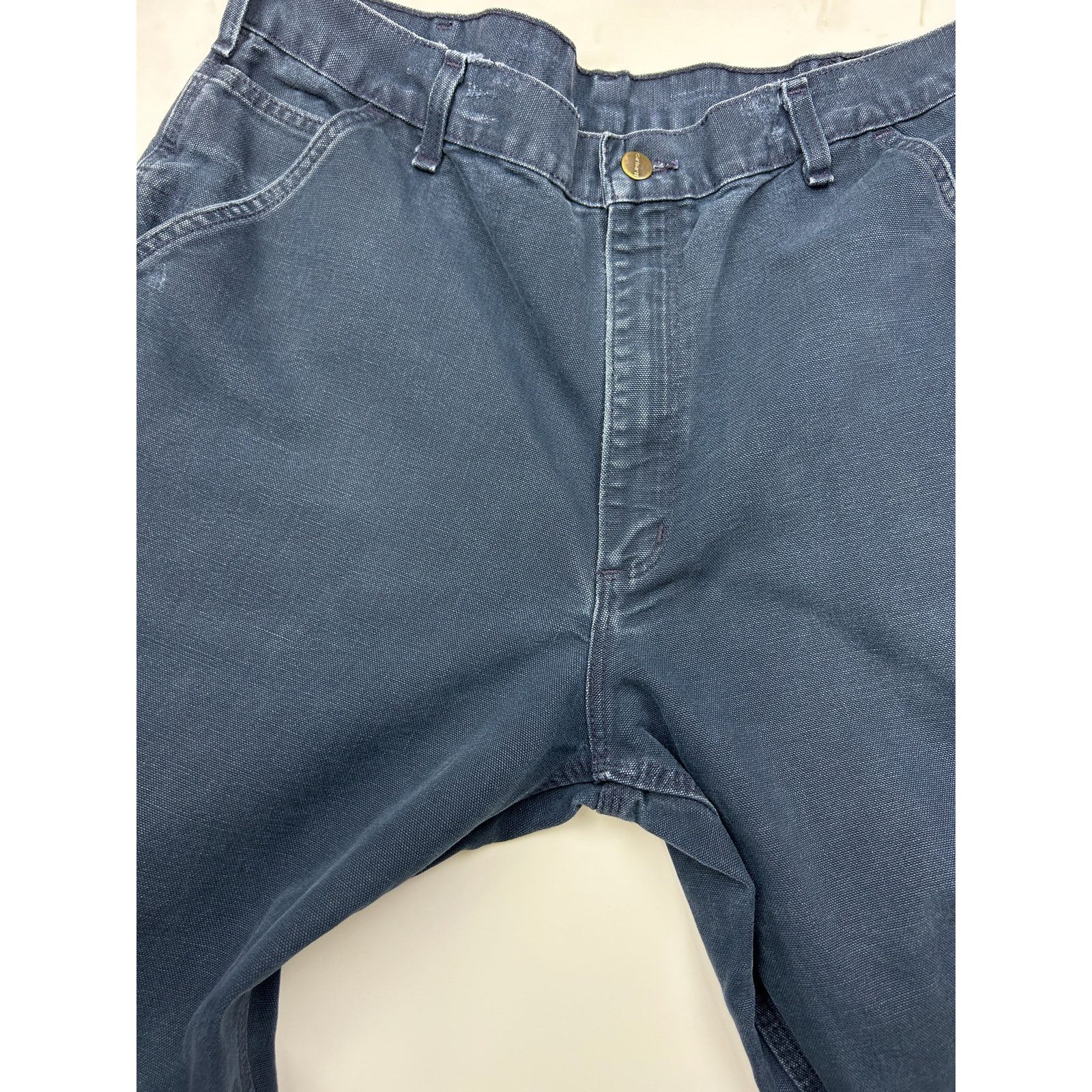 Carhartt Vintage Carhartt Canvas Work Wear Navy Blue Pants Size 37W Size US 37 - 4 Thumbnail