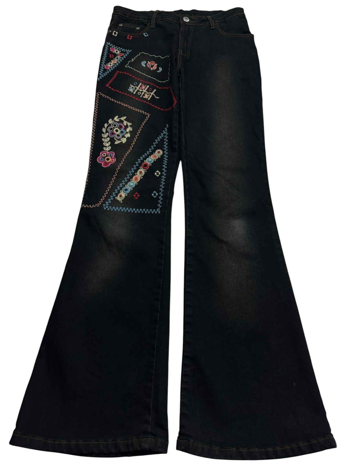 Tornado Mart TORNADO MART STYLE RARE FLARED EMBROIDERY LOGO MUDWASH JAPAN Size US 28 / EU 44 - 1 Thumbnail