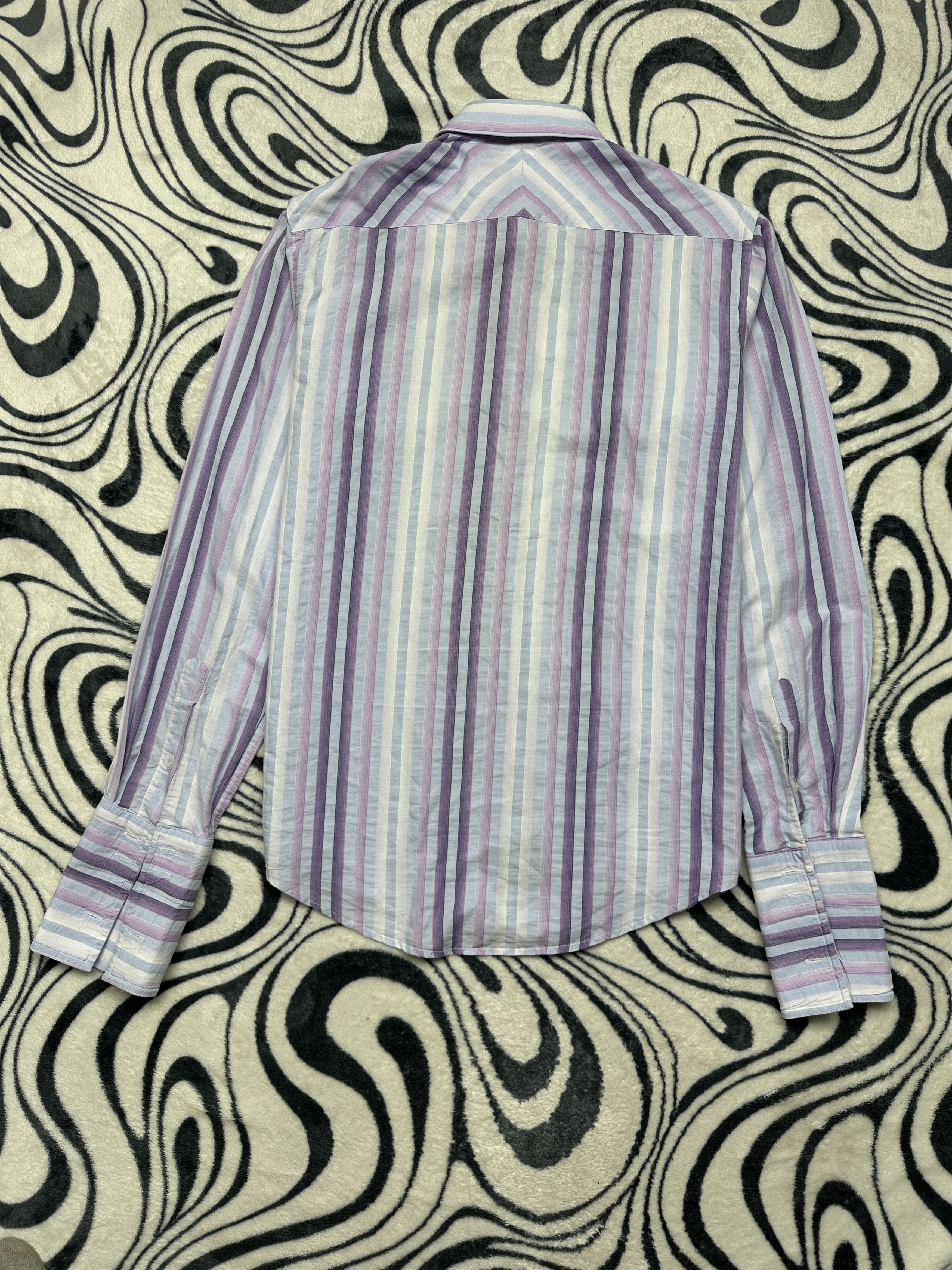 Katharine Hamnett London Katharine Hamnett London Mens Striped Long Sleeve Shirt Size US M / EU 48-50 / 2 - 5 Thumbnail