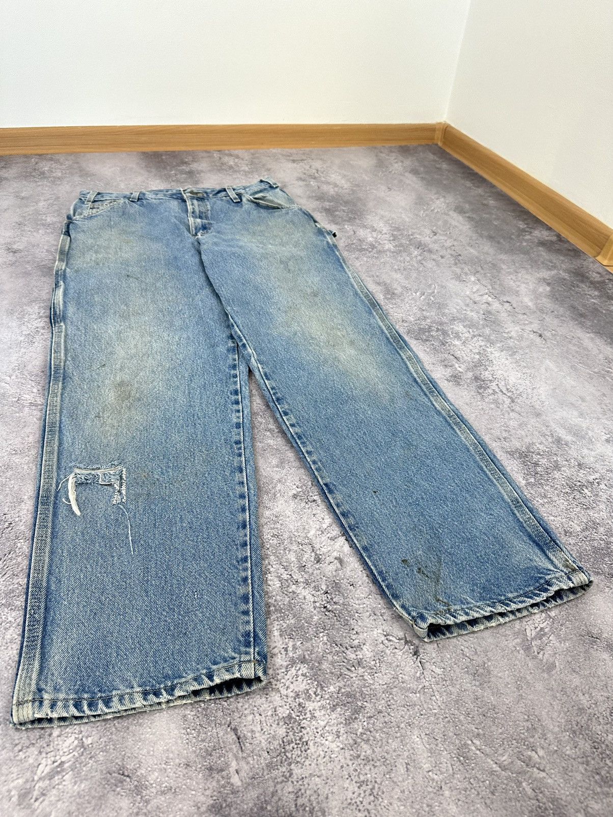 Dickies Vintage Dickies Light Blue Denim Carpenter USA Work Pants Size US 34 / EU 50 - 8 Thumbnail