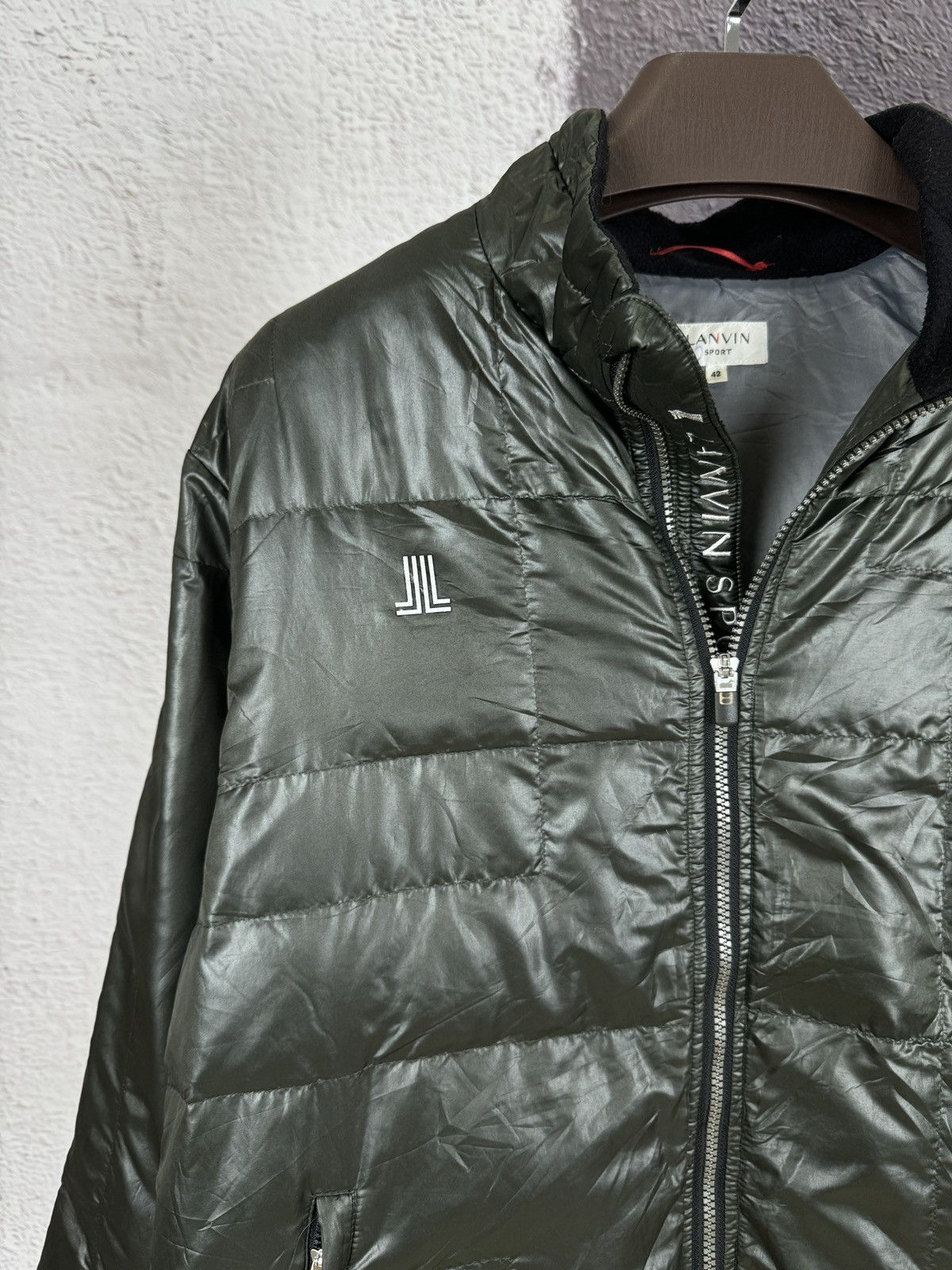 Lanvin Lanvin Sport nylon shimmer down zipper jacket logo Size US L / EU 52-54 / 3 - 3 Thumbnail