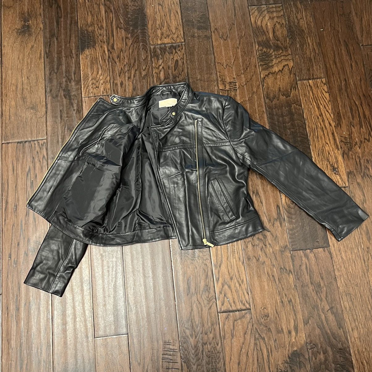 Michael Kors Michael Kors Leather Women’s Full Zipper Jacket Size L / US 10 / IT 46 - 3 Thumbnail