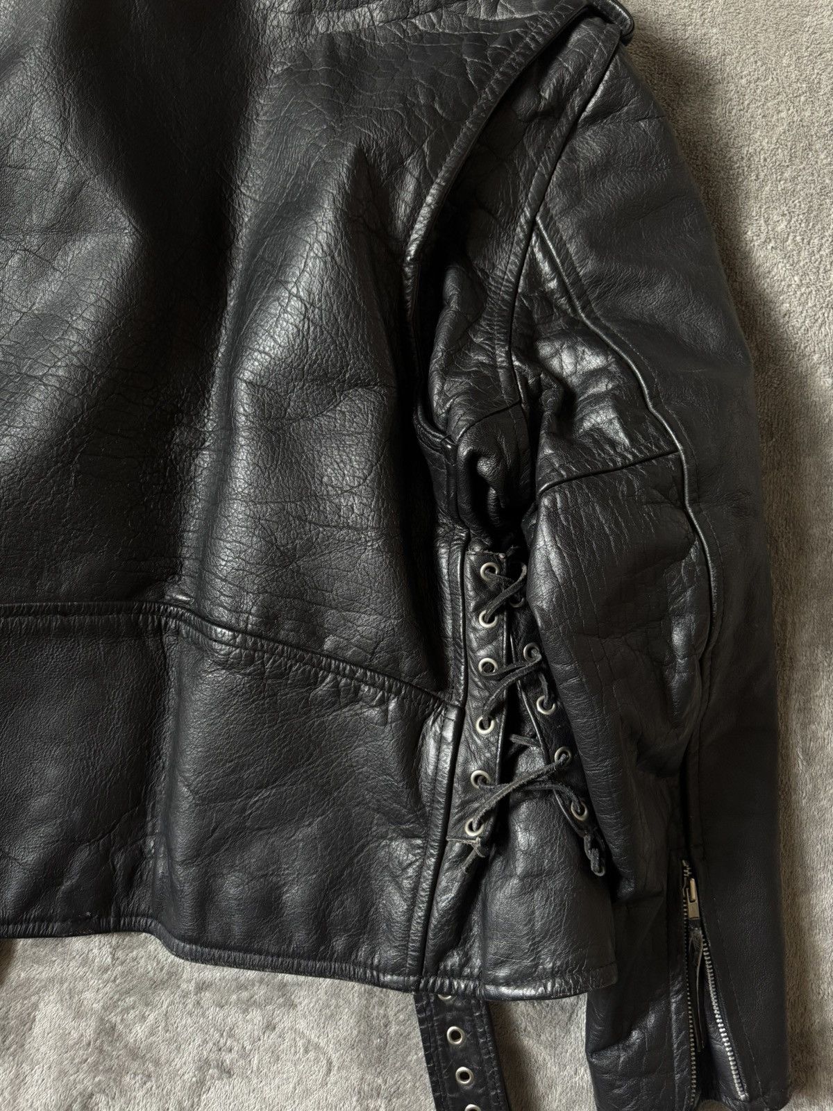 Other Vintage Black Leather Biker Jacket Size US S / EU 44-46 / 1 - 6 Thumbnail