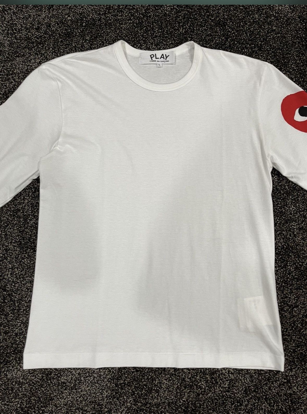 Comme des Garcons × Comme des Garcons PLAY × Japanese Brand Comme des Garcon Play Heart Logo Longsleeve White Size US L / EU 52-54 / 3 - 7 Thumbnail