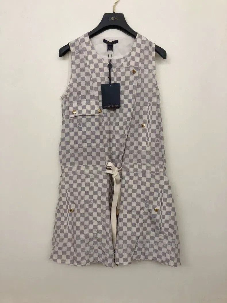Louis Vuitton Louis Vuitton Classic Checker Drawstring Dress Size XS / US 0-2 / IT 36-38 - 2 Thumbnail