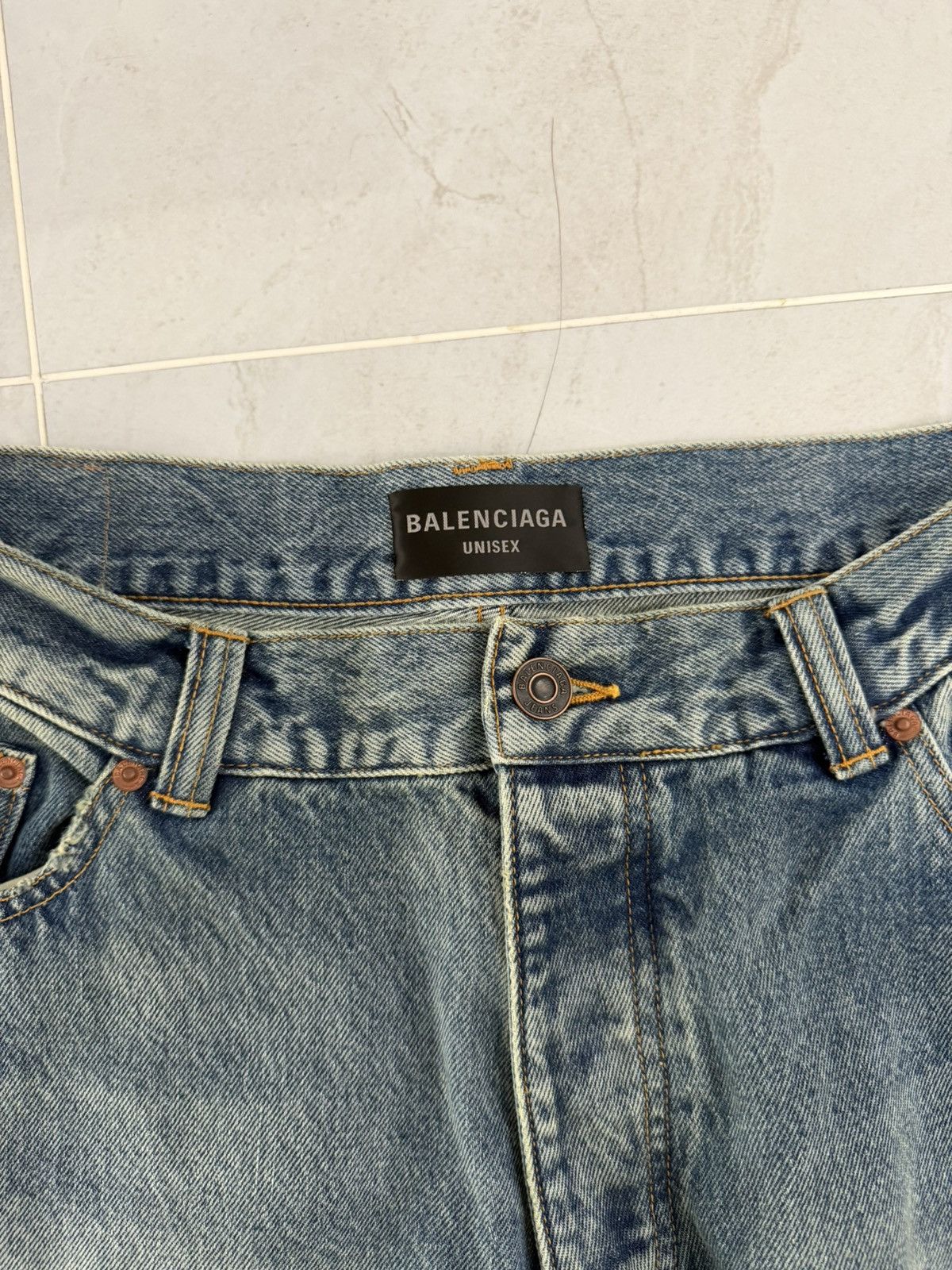 Balenciaga Balenciaga Oversized Baggy Japanese Denim Blue Denim Sz.XXS Size US 28 / EU 44 - 3 Thumbnail
