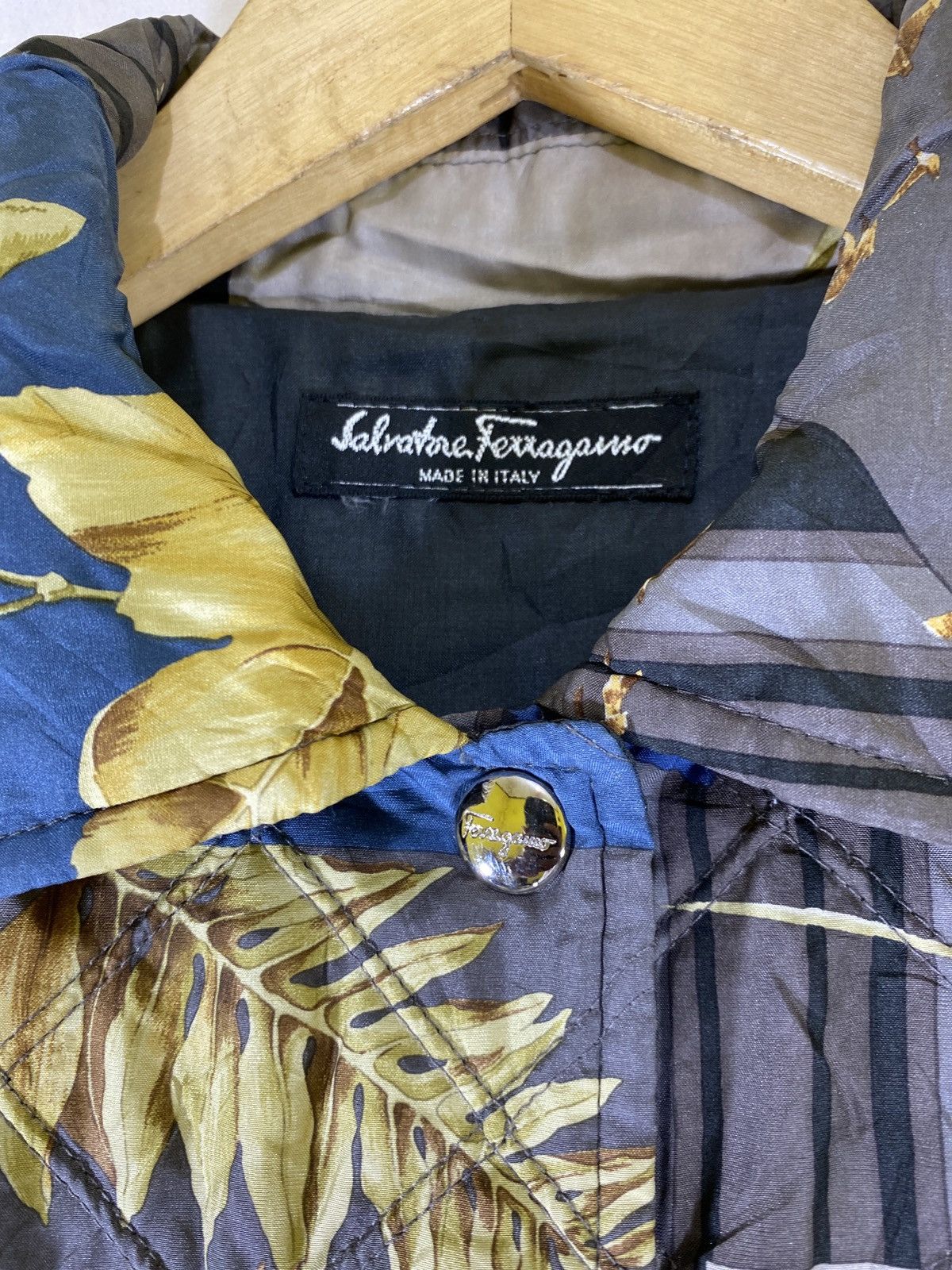 silk quilted aop jacket