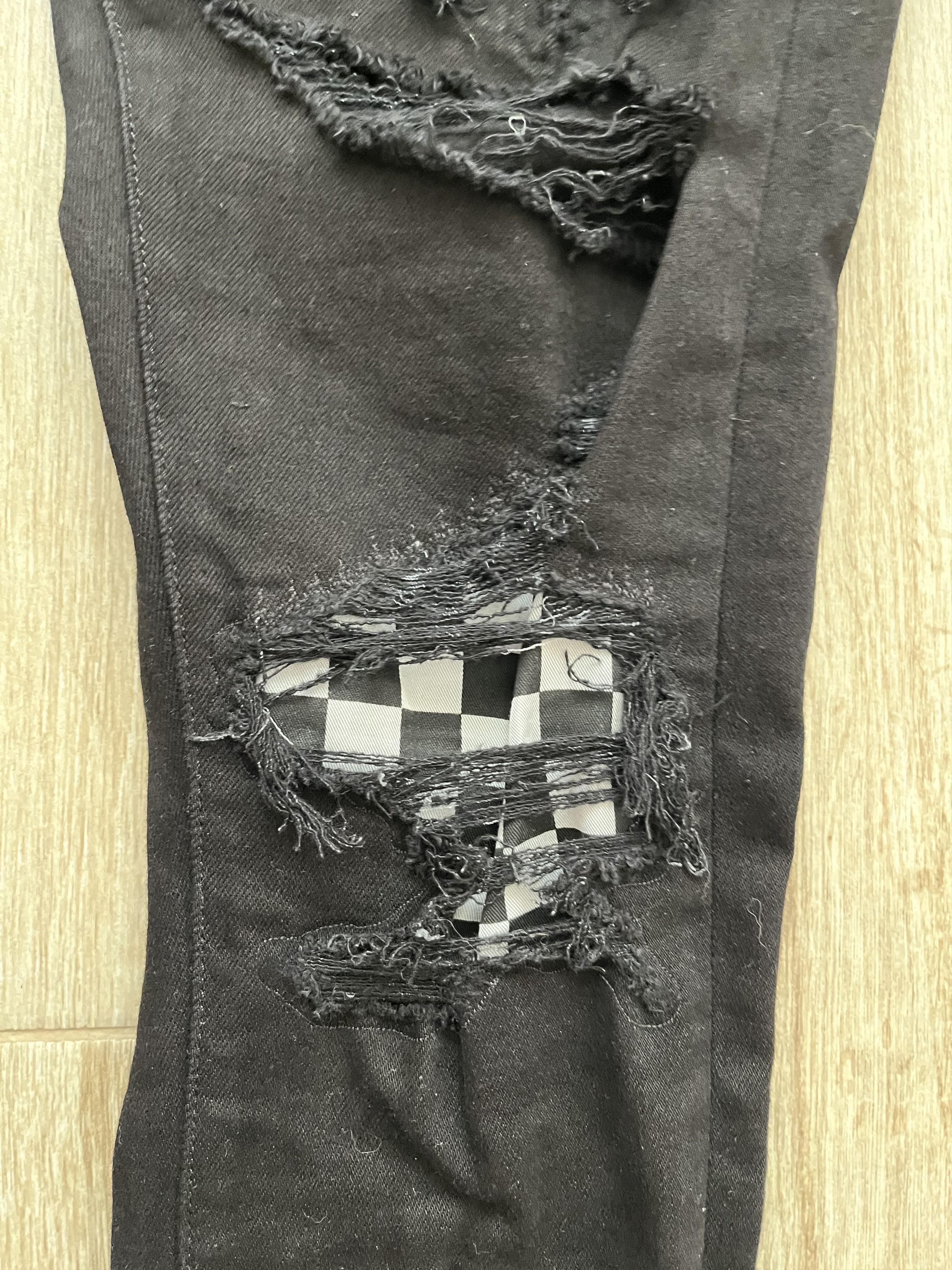 Amiri Amiri checkerboard patchwork jeans Size US 31 - 6 Thumbnail