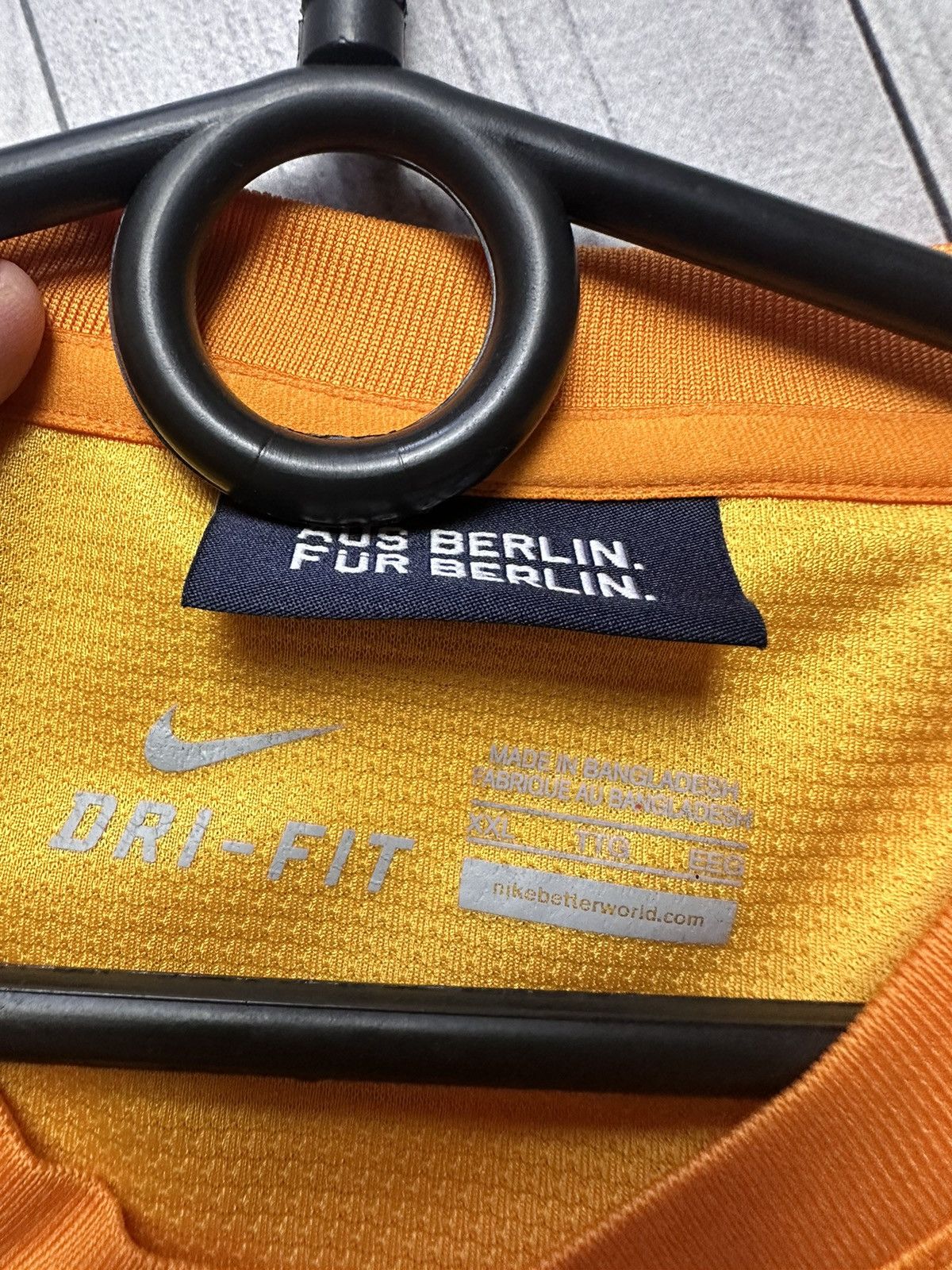Nike × Vintage Vintage Nike Herta yellow rare soccer jersey size XXL Size US XXL / EU 58 / 5 - 6 Thumbnail